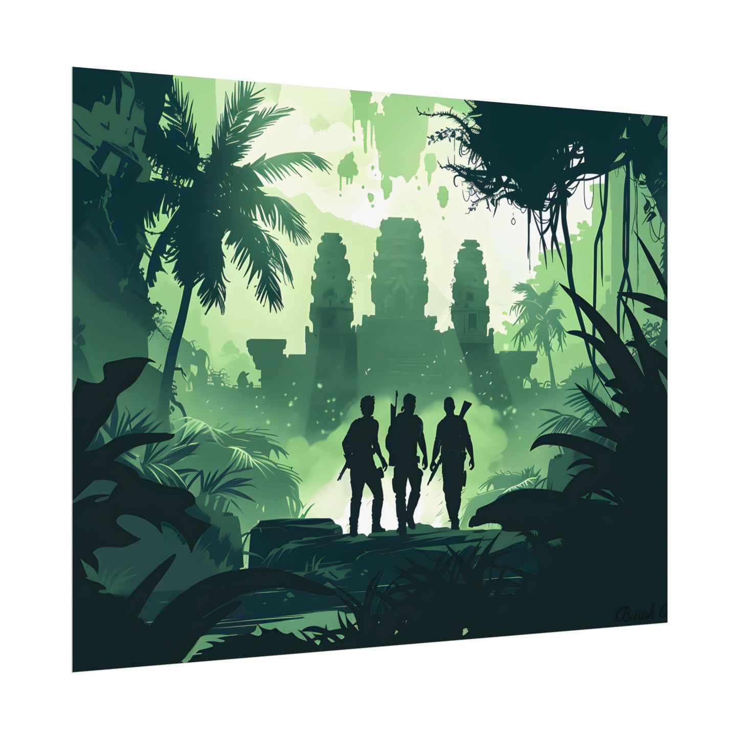 Young Adventurer: Minimalist Digital Portrait - Poster