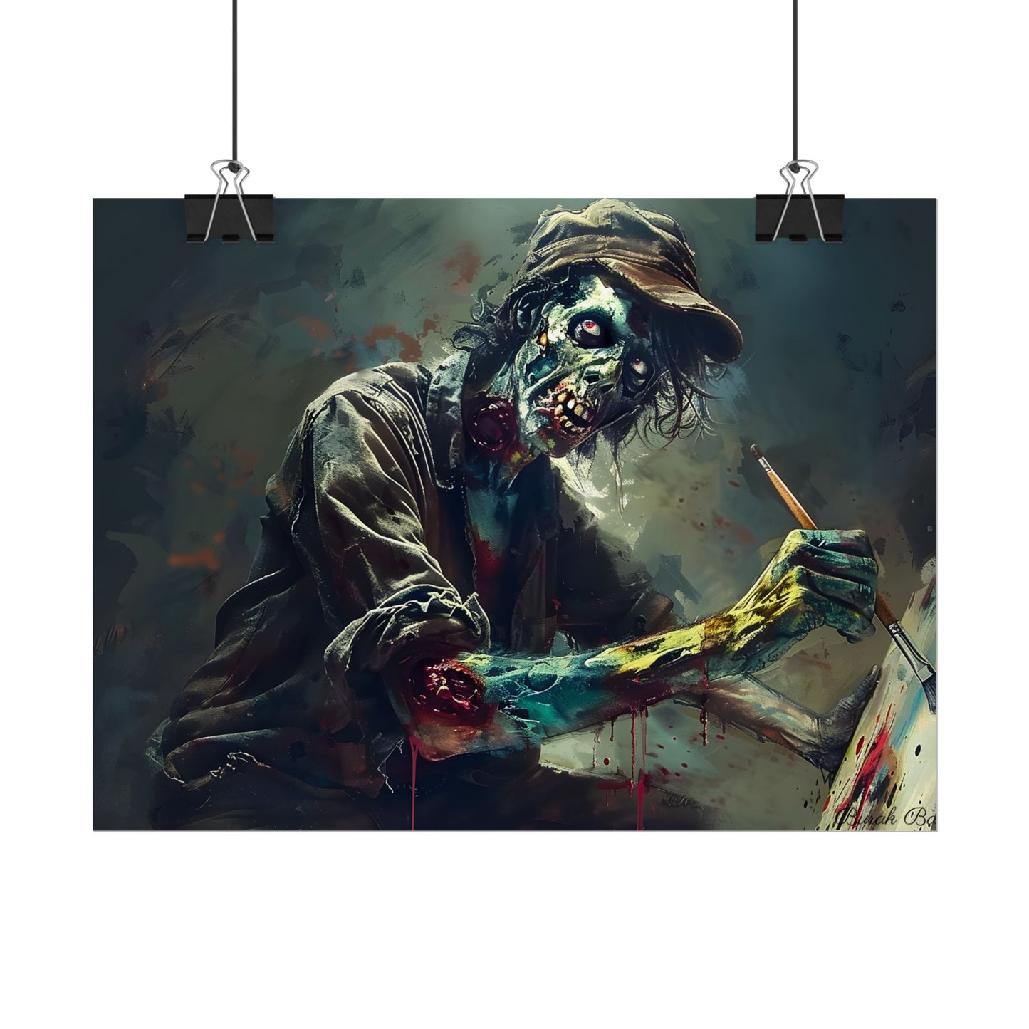 Zombie Horror Original Art: Original Artwork - Poster