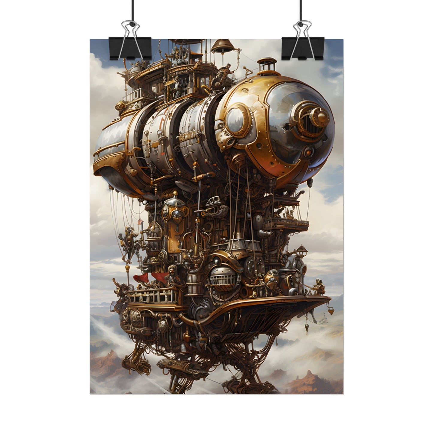 Steampunk Sky-Liner Thrill: A Fierce Airship Race - Poster