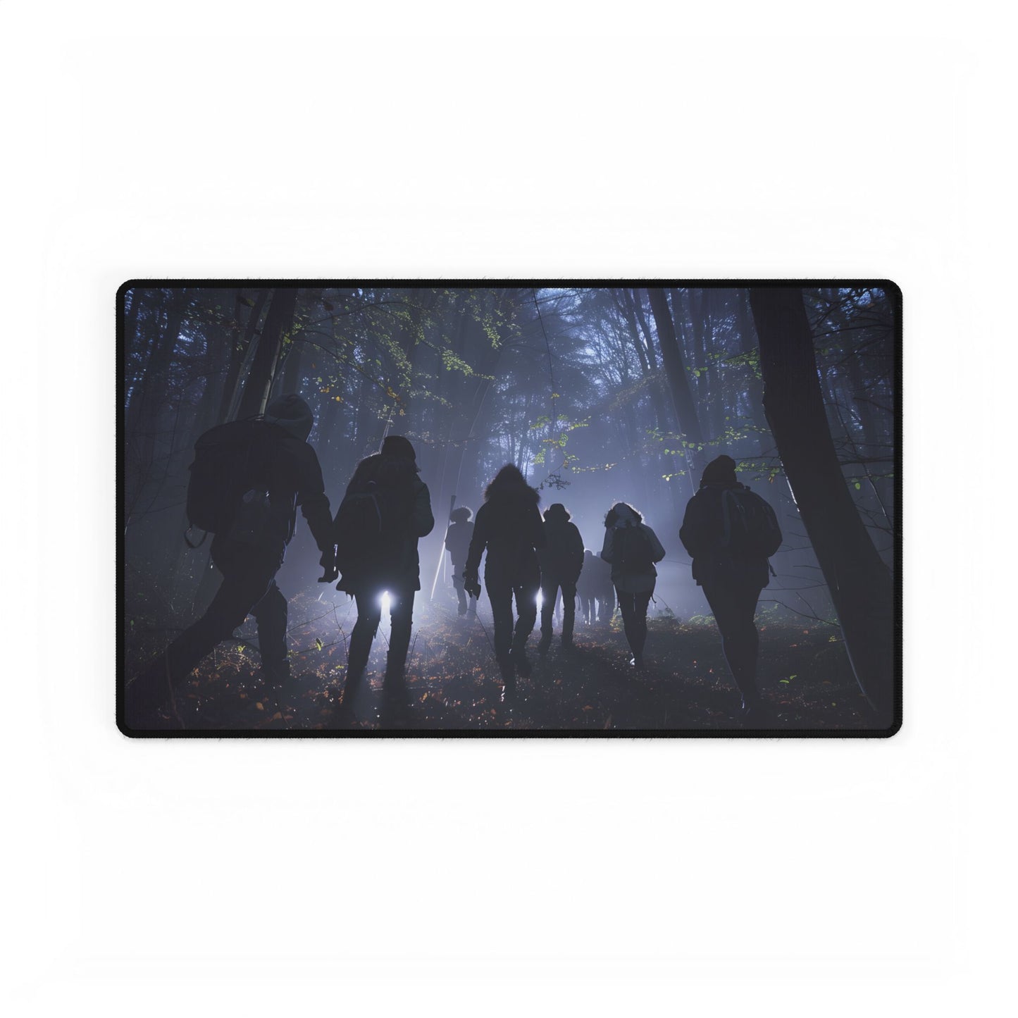 Mysterious Forest Adventure: Exploring with Courage - Desk Mat