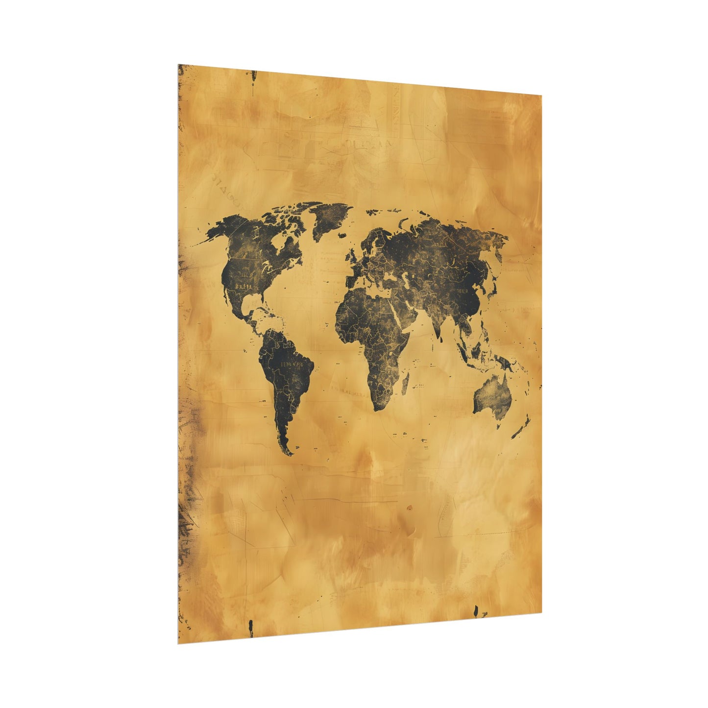 Vintage World Map: Decorative Art Piece - Poster