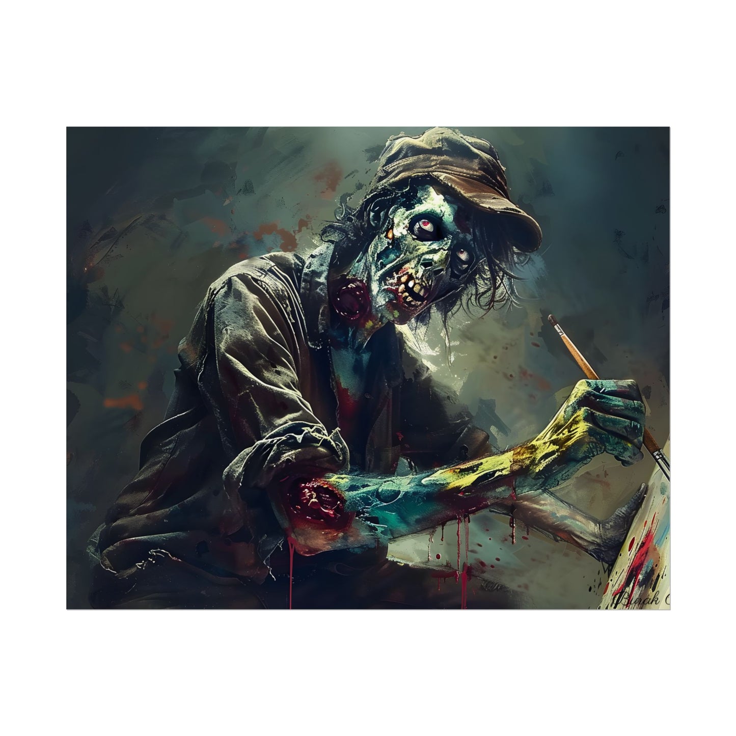Zombie Horror Original Art: Original Artwork - Poster