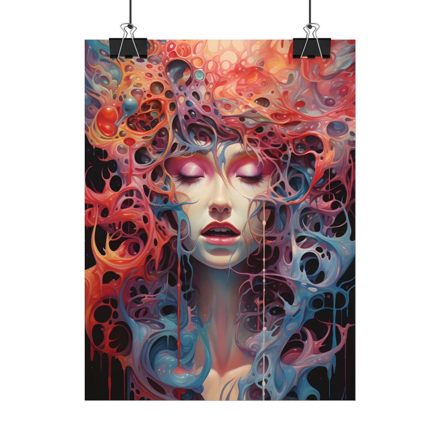 Tears in Reality: Surreal Portals Digital Art - Poster