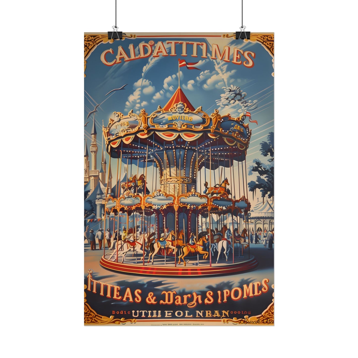 Vintage Disney Attraction: Retro-Themed Artwork - Poster