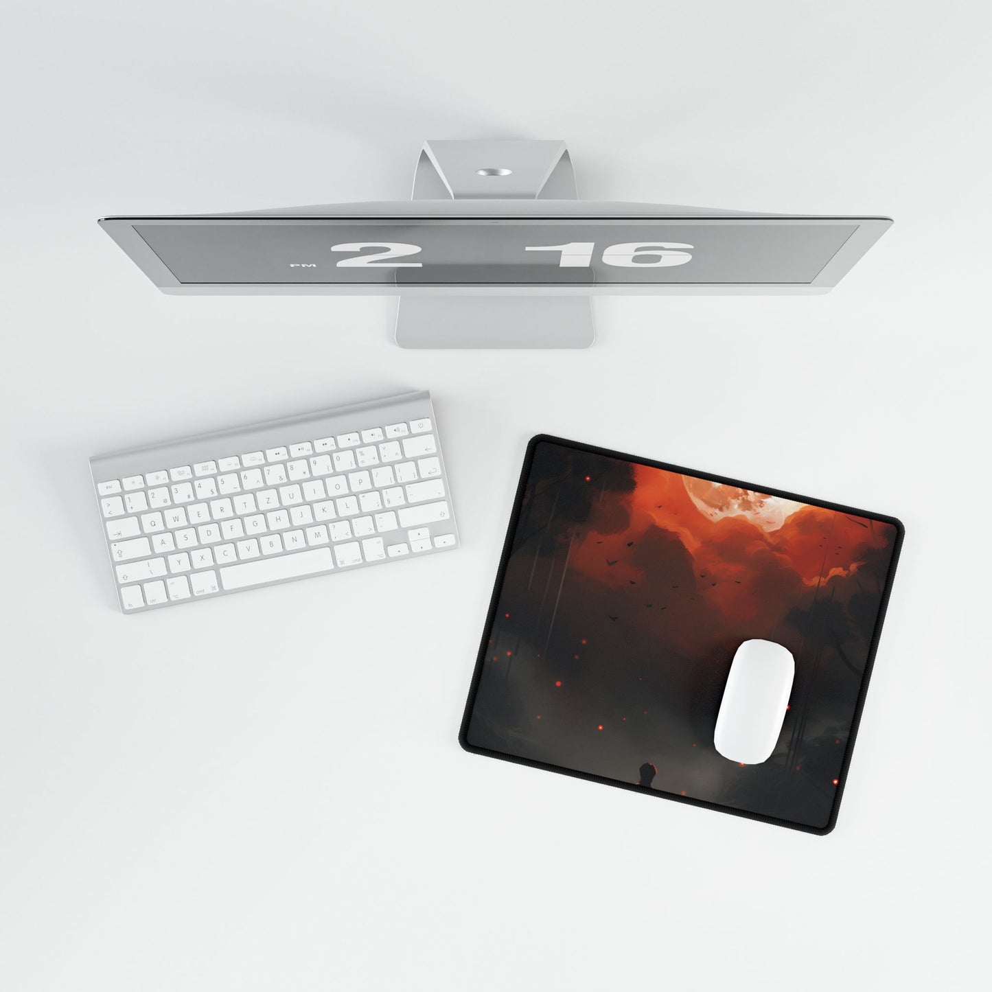 Serene Outdoors: A Peaceful Moment - Desk Mat