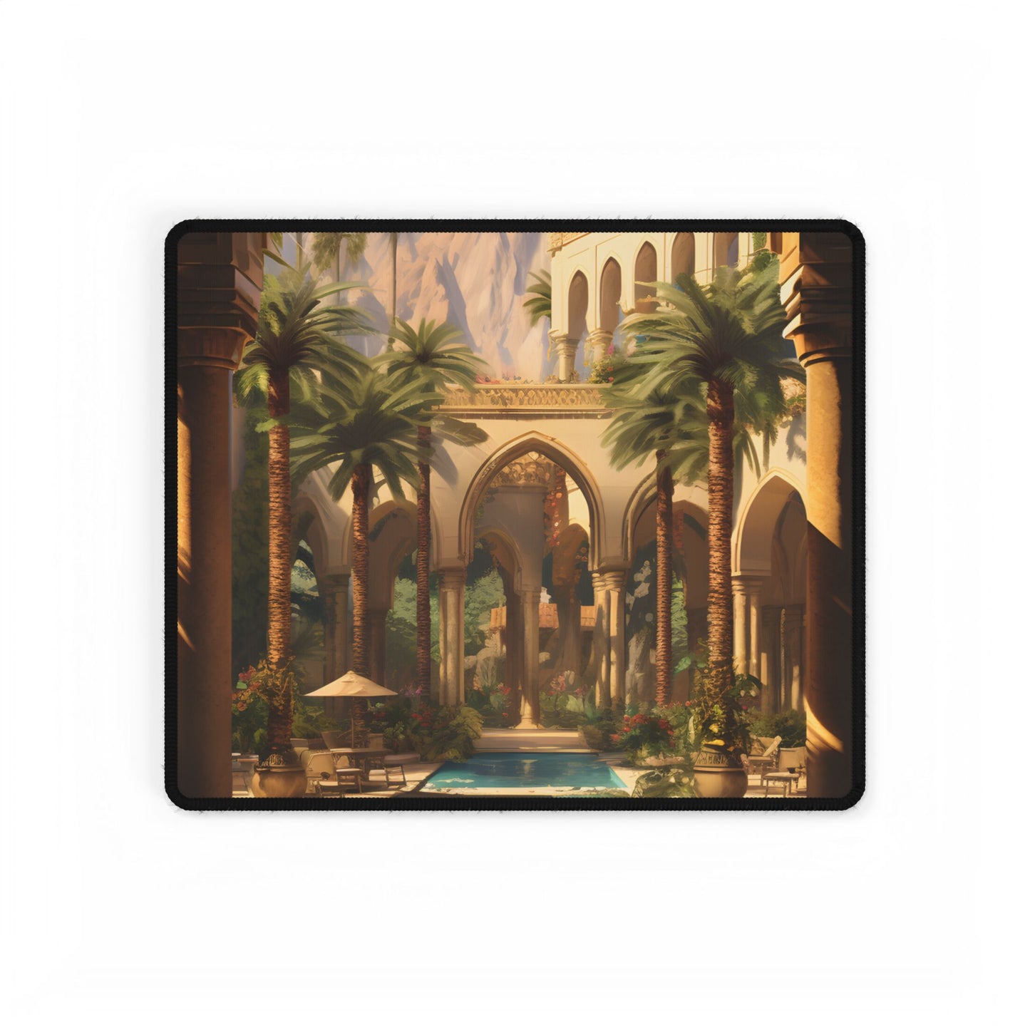 Mythical Desert Oasis: Arabian Nights-Inspired Art - Desk Mat