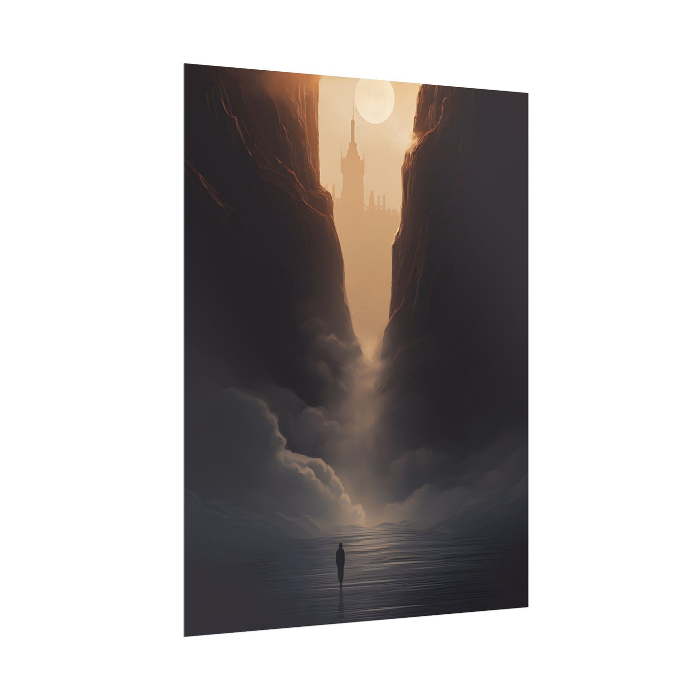 Textured Light Circle: Photographic Art Study - Poster