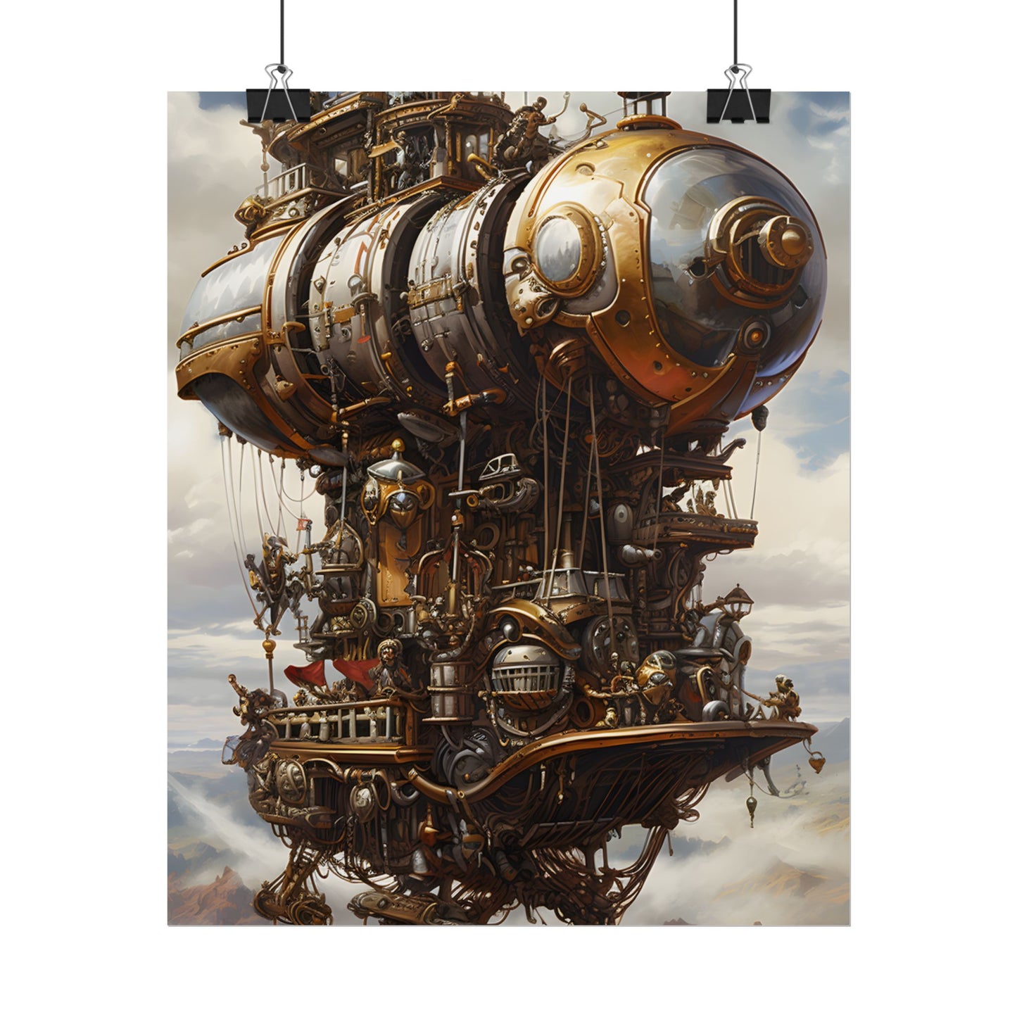 Steampunk Sky-Liner Thrill: A Fierce Airship Race - Poster