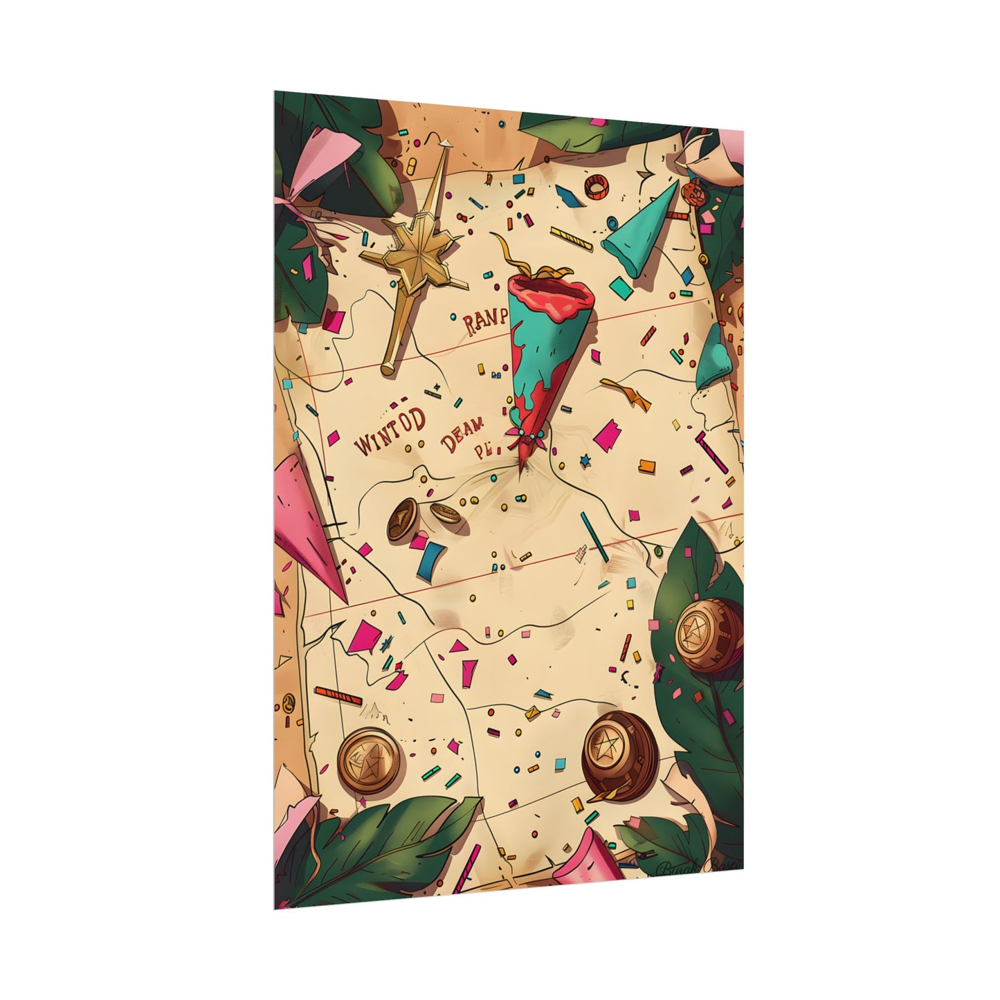 Whimsical Portrait with a Large Nose - Poster