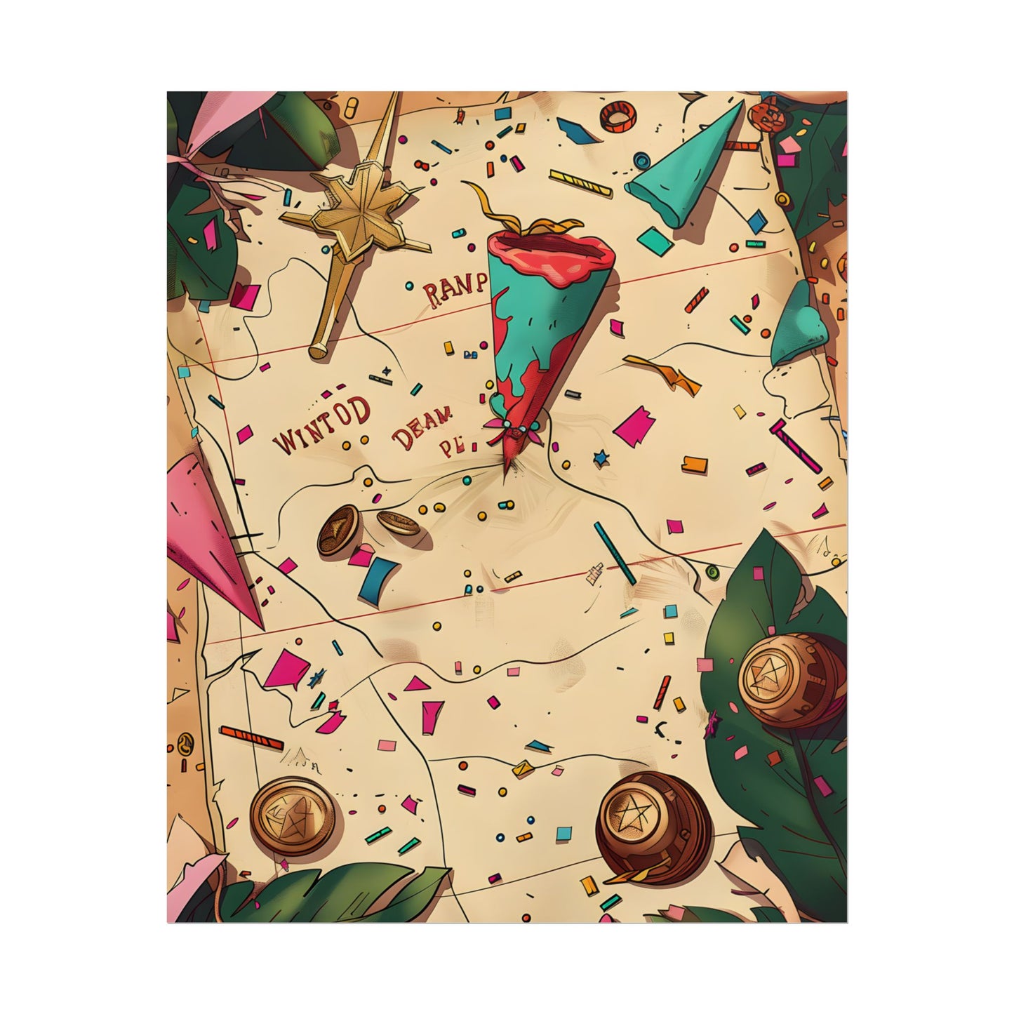 Whimsical Portrait with a Large Nose - Poster