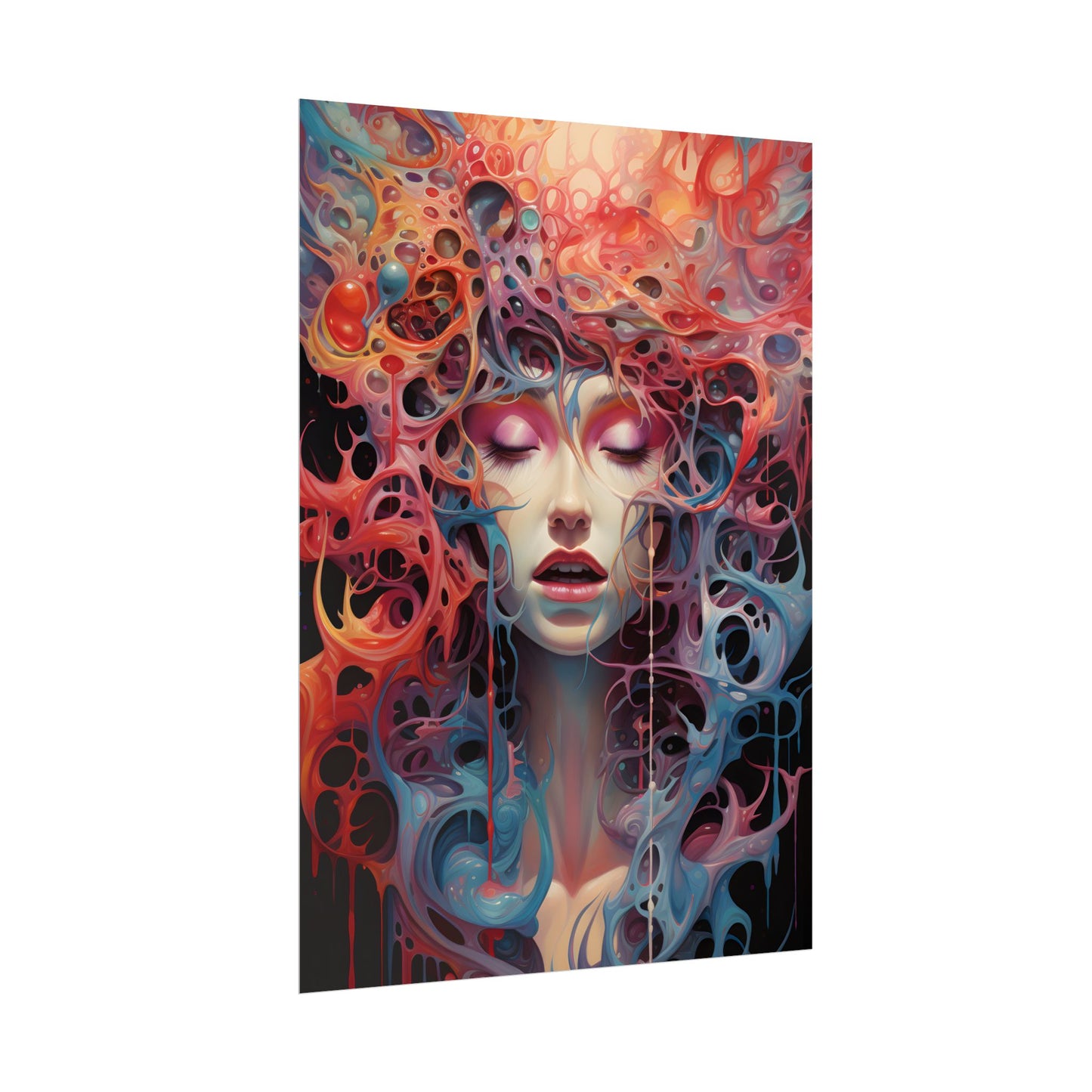 Tears in Reality: Surreal Portals Digital Art - Poster