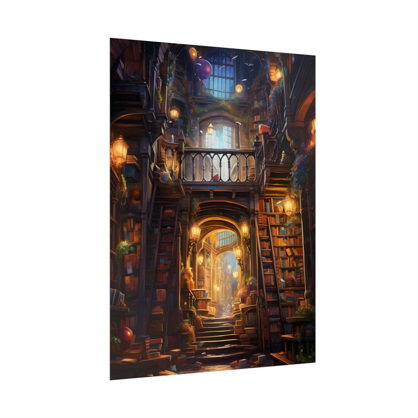 Cozy Magical Bookshop: Enchanting Artwork - Poster