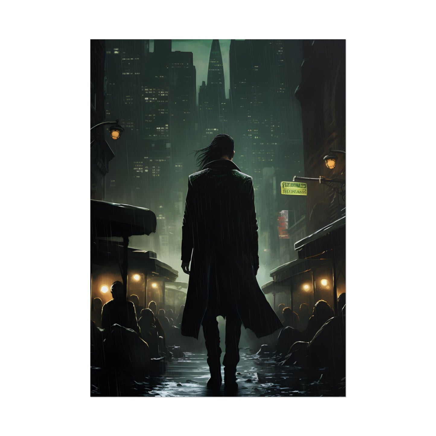 Urban Fantasy Detective: Noir City Night Art - Poster