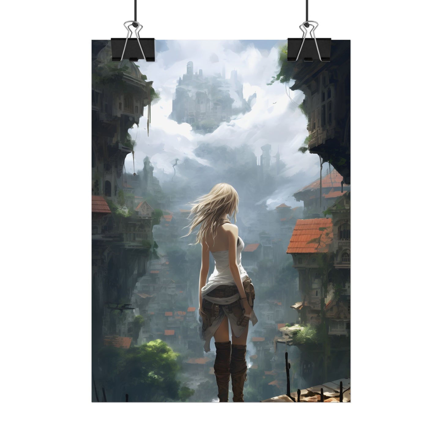 Anime Blonde Warrior: Birds in Flight - Poster