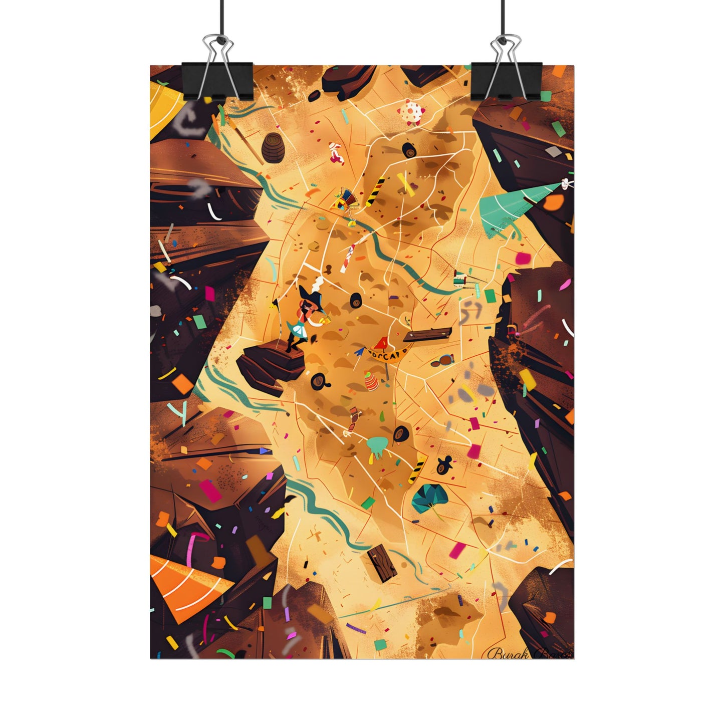 Whimsical Illustration: Classic Facial Features - Poster