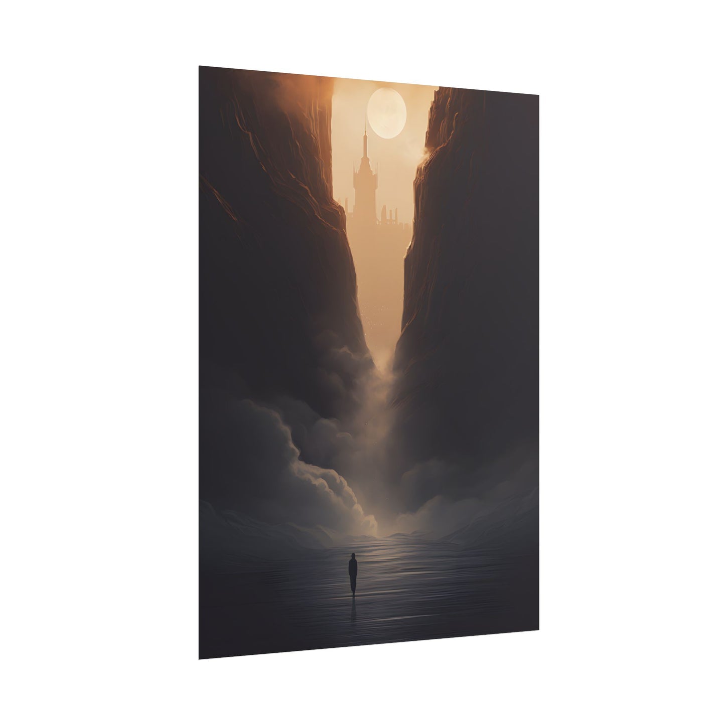 Textured Light Circle: Photographic Art Study - Poster