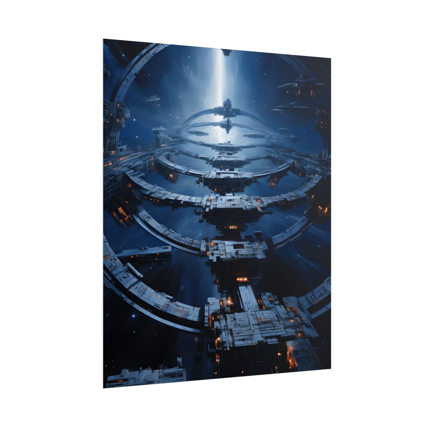 Aetherial Space Station: Massive Orbital Habitat - Poster