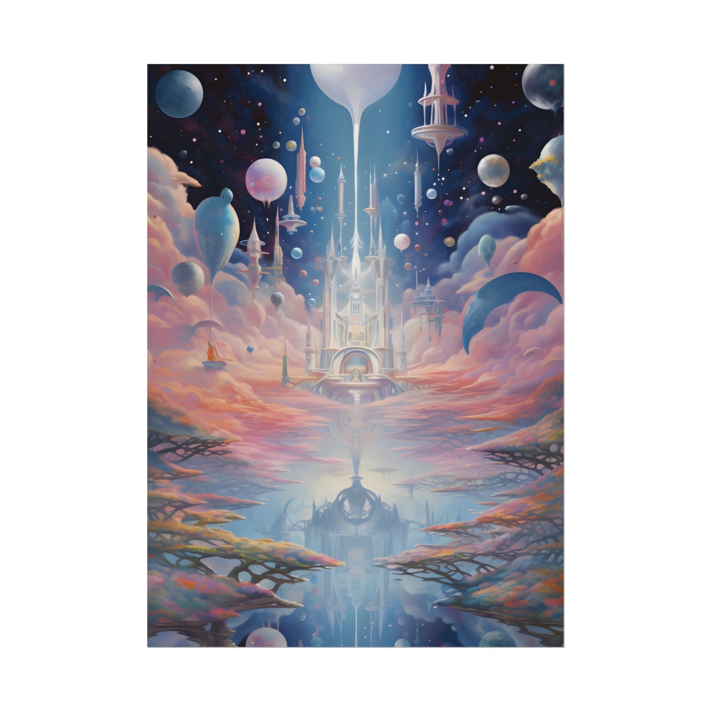 Celestial Art Gallery: Unique Morning Abstract Artworks - Poster