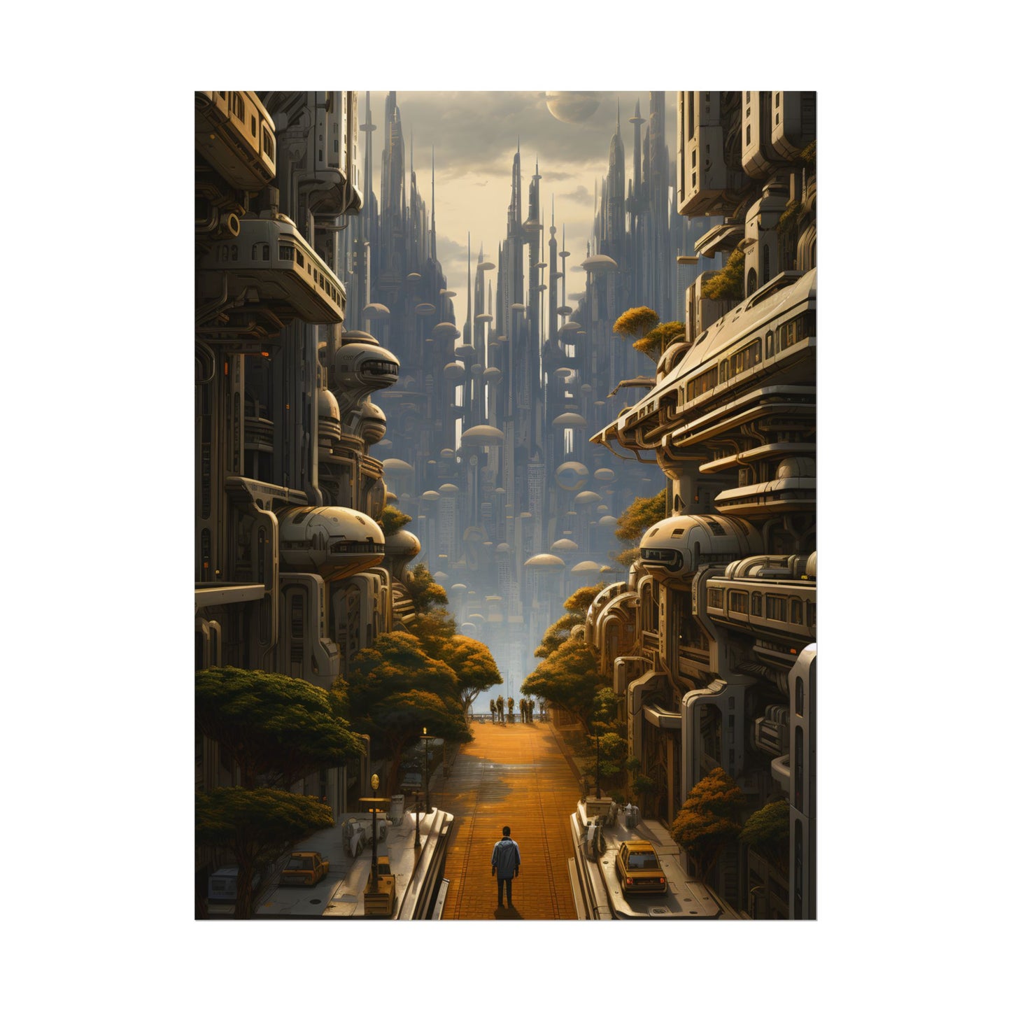 Serene Utopia: Tranquil Garden Oasis - Poster