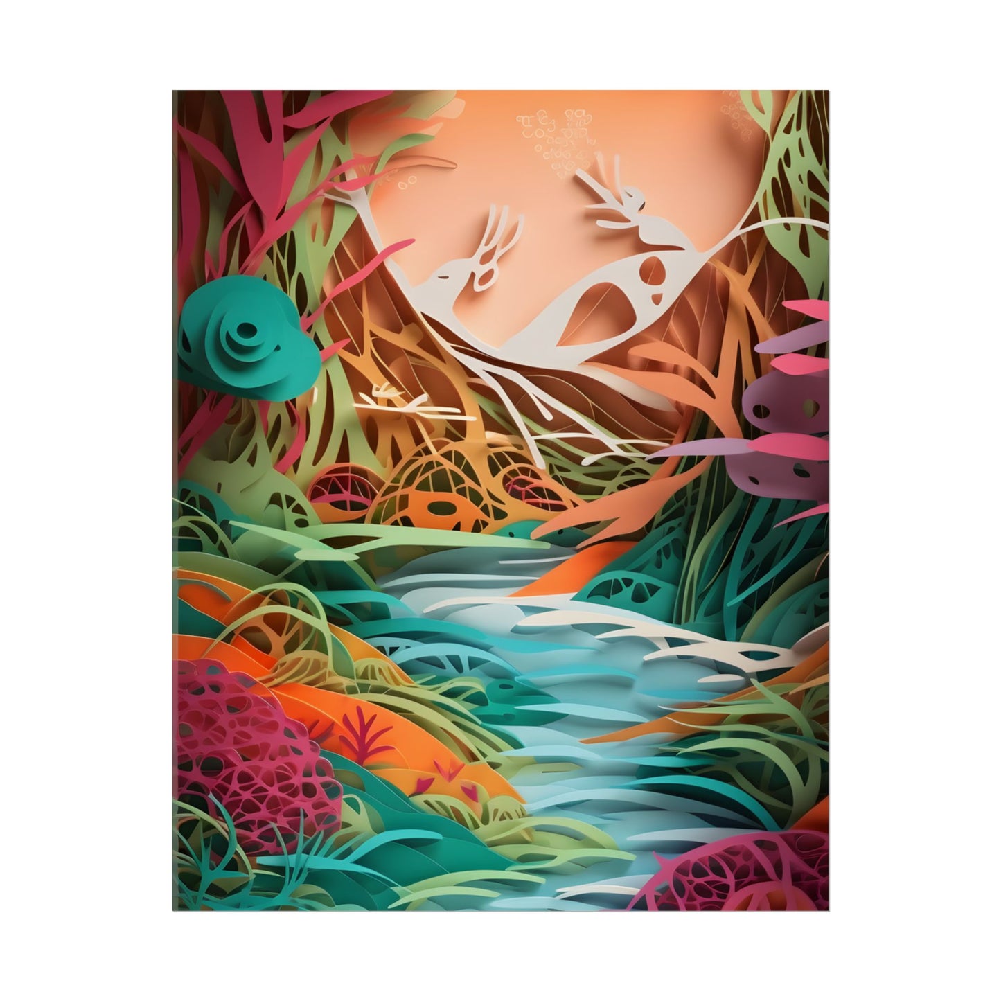 American Realism: Rolling Hills and Winding Rivers - Poster
