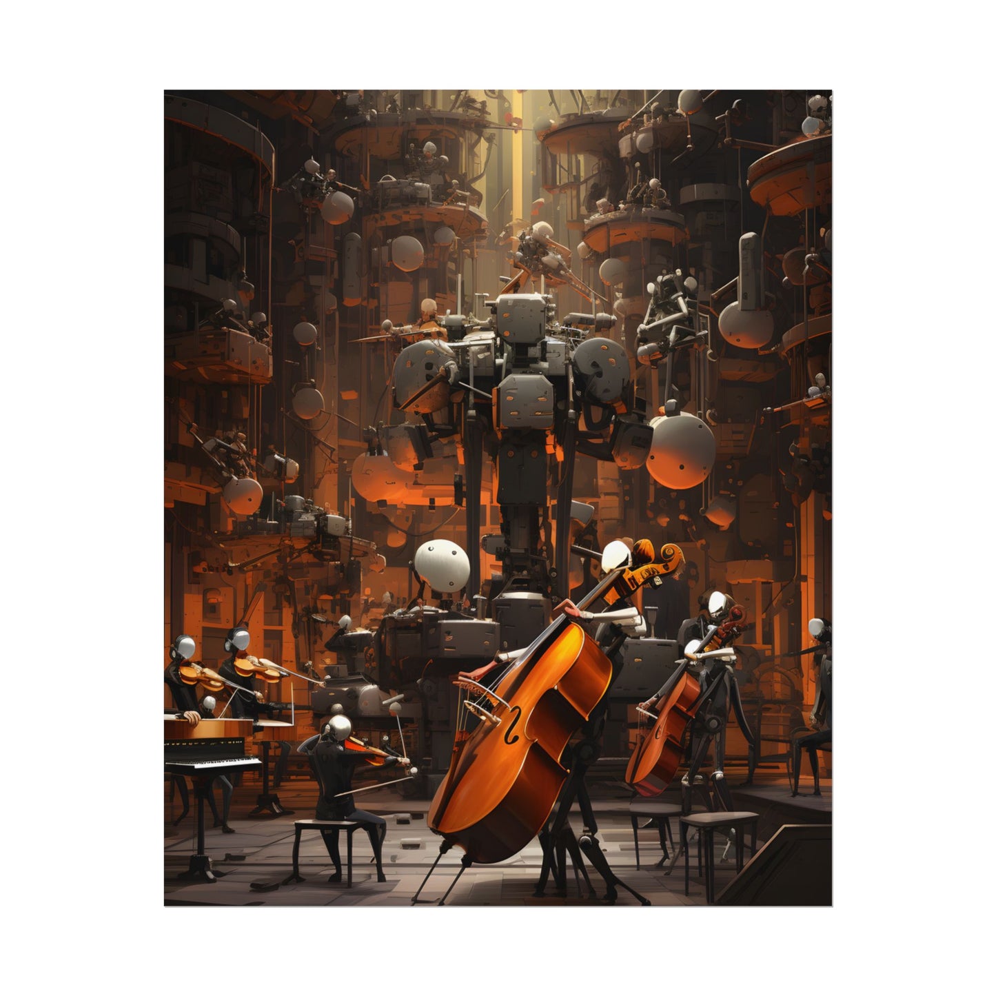 6 Sentient Robot Musicians: A Symphony of Artistic Expression - Poster