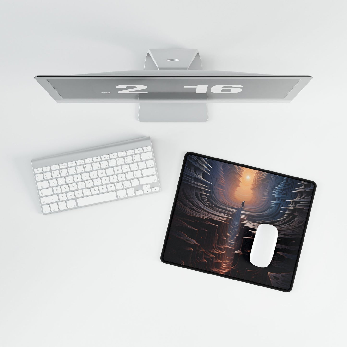 Space Explorer Journey: Intrepid Voyager Through the Galaxy - Desk Mat