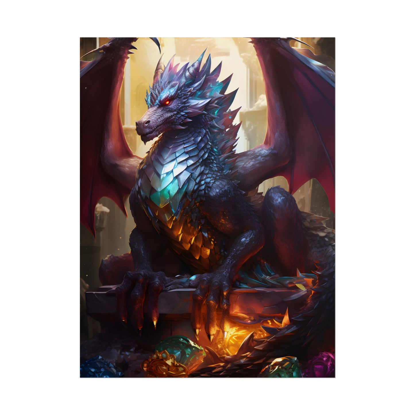 Ancient Dragon's Majestic Lair: Fantasy Guardians of Old - Poster