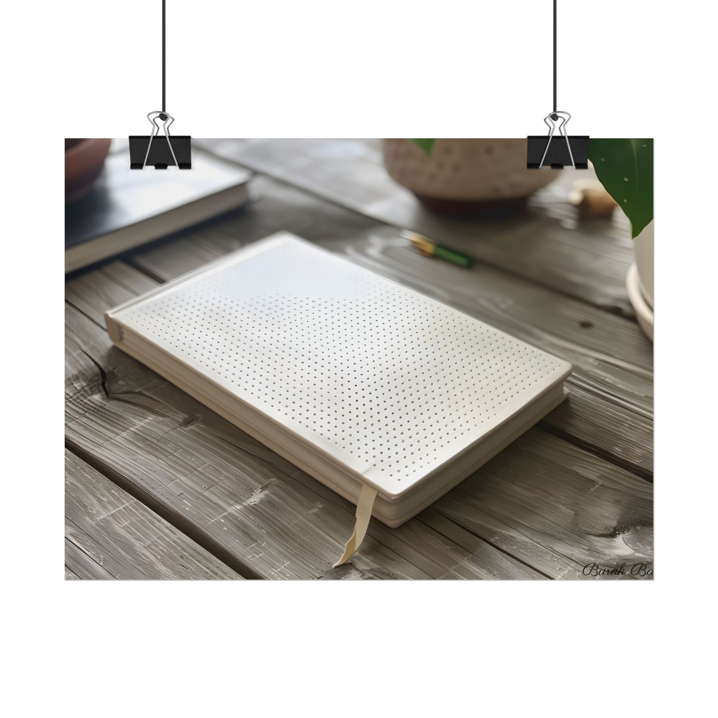 Minimalist Notebook: Embossed Dot Pattern Art - Poster