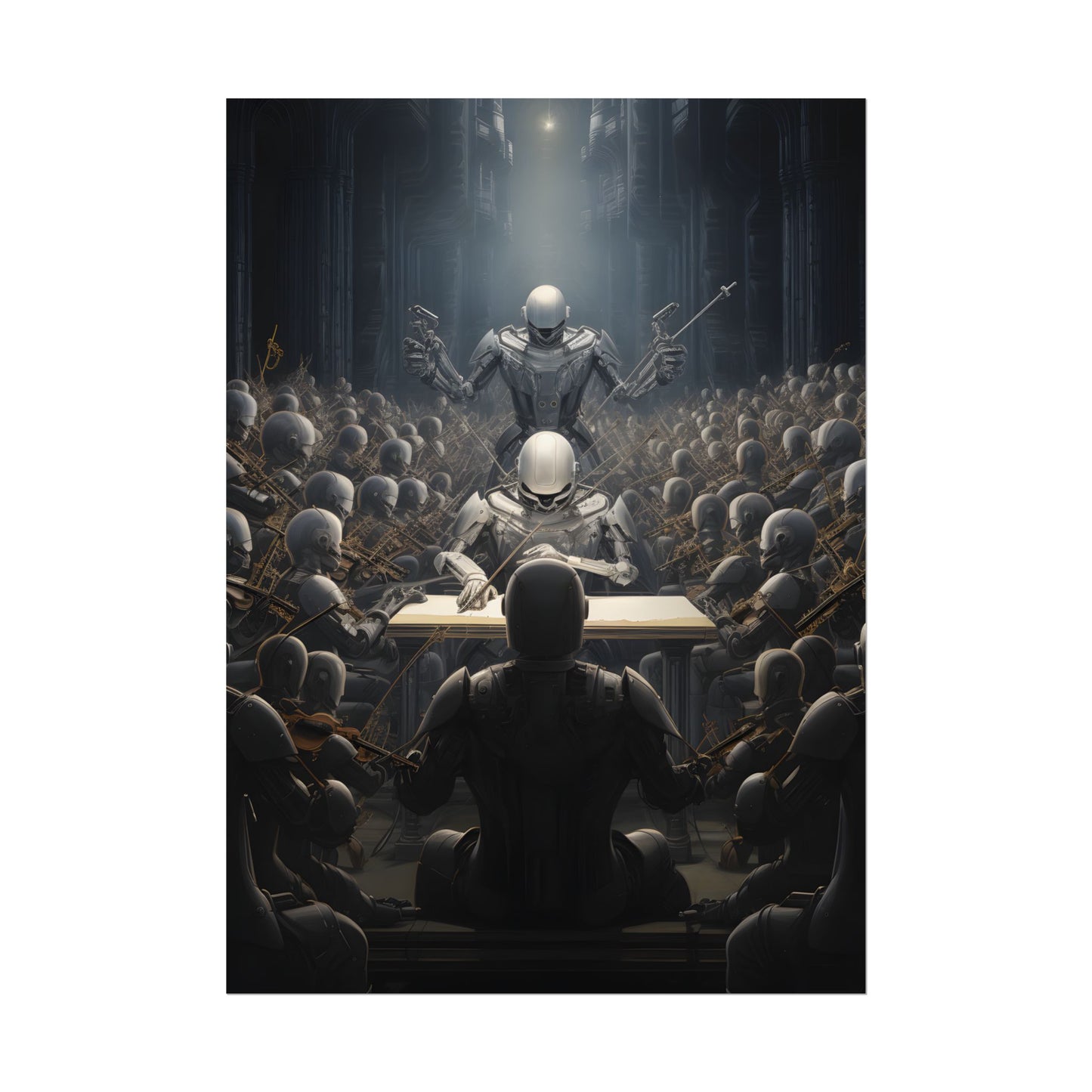 Robot Symphony: Sentient Robots in Musical Harmony - Poster