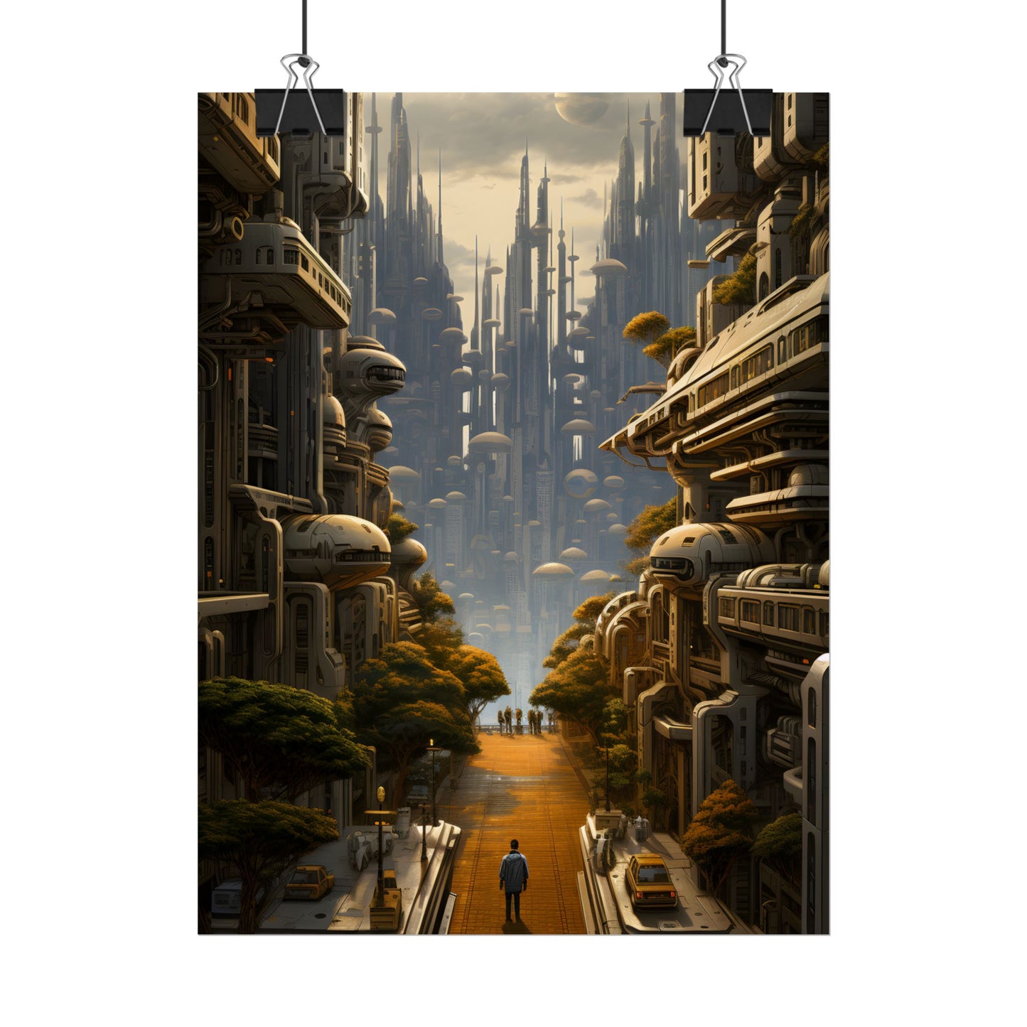 Serene Utopia: Tranquil Garden Oasis - Poster