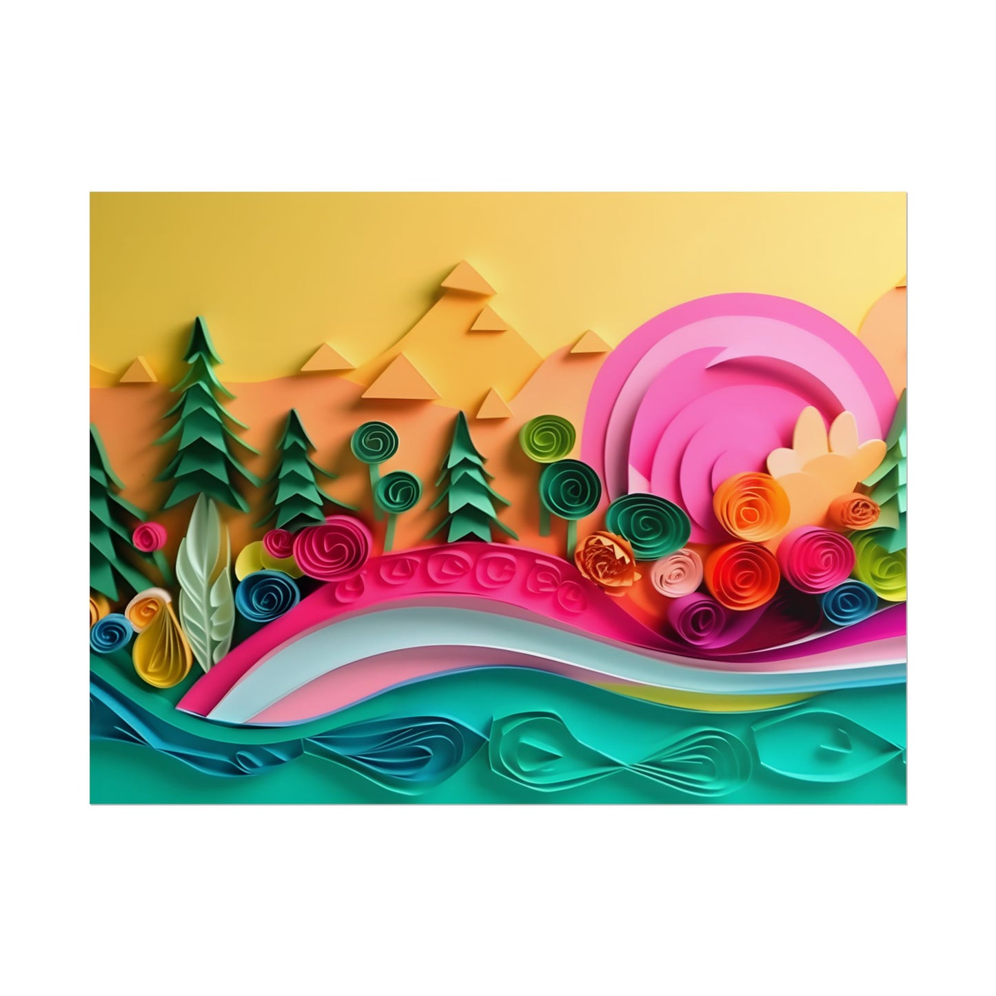 Magical Beach Sunset: Peaceful Landscape Art - Poster