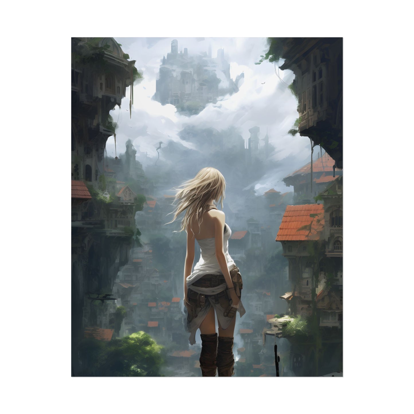 Anime Blonde Warrior: Birds in Flight - Poster