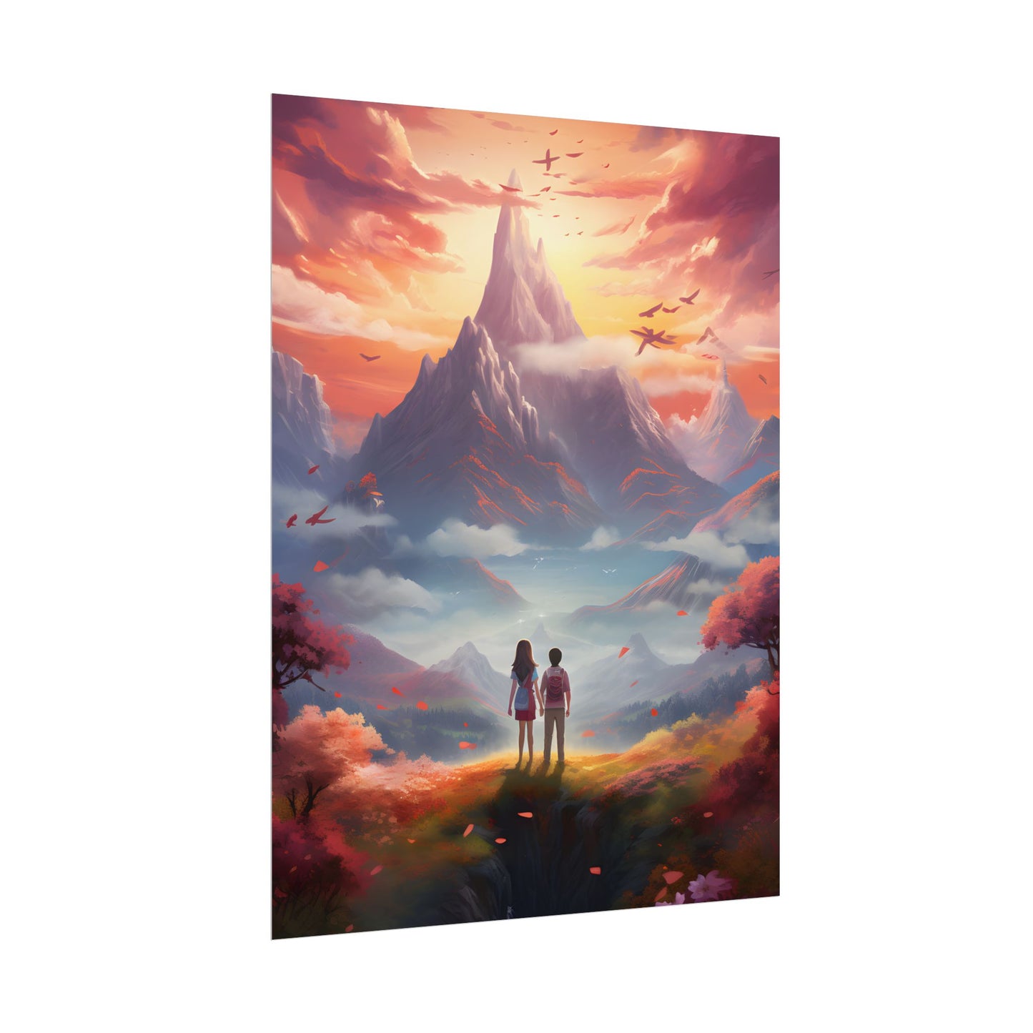 Peaceful Meadow: Children's Serene Moment - Poster