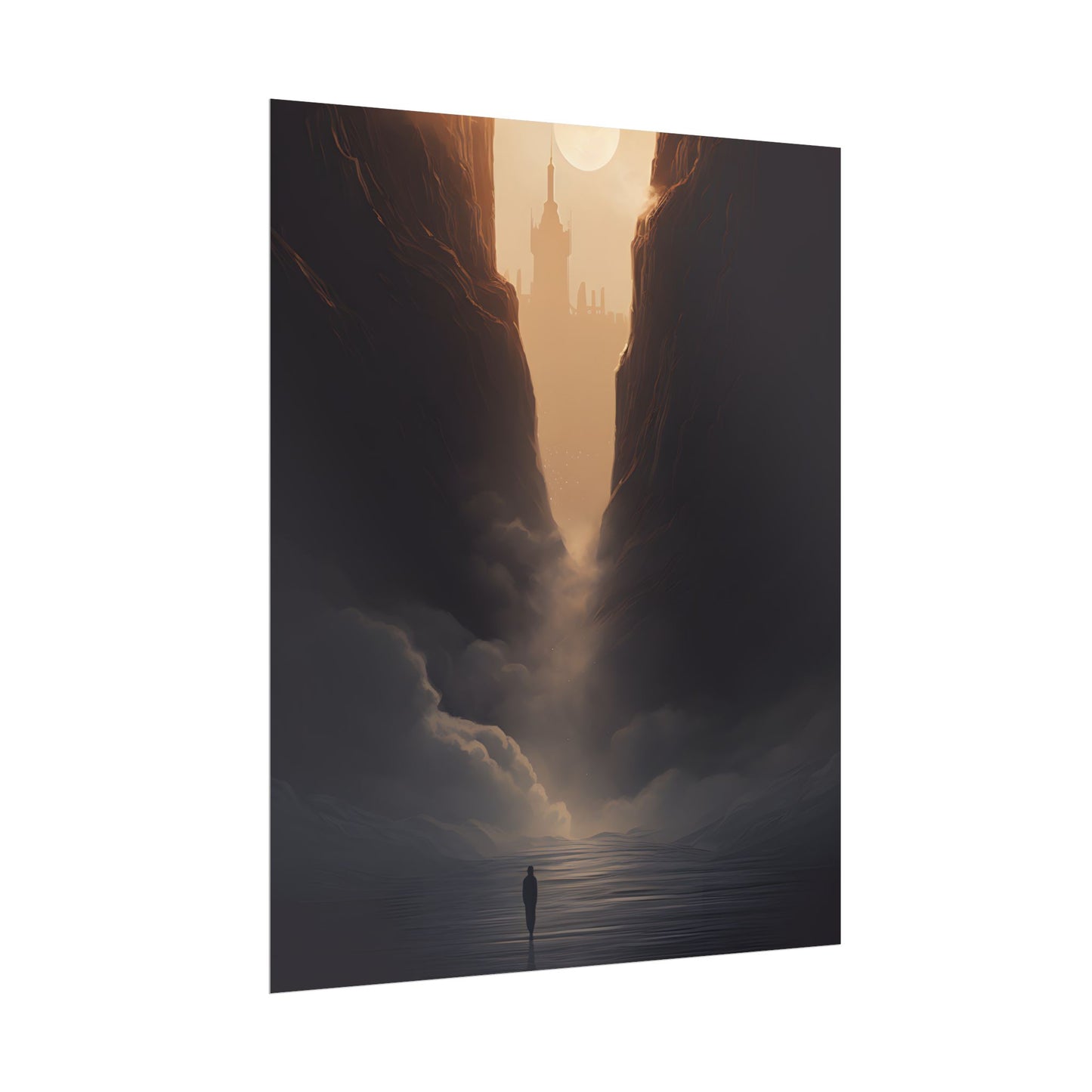 Textured Light Circle: Photographic Art Study - Poster
