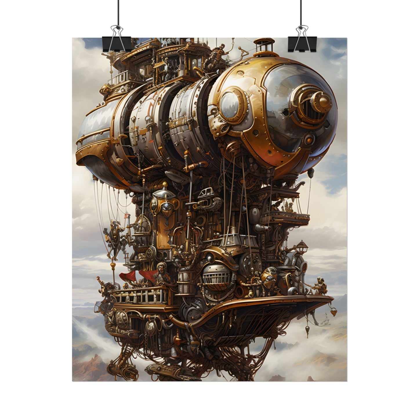 Steampunk Sky-Liner Thrill: A Fierce Airship Race - Poster