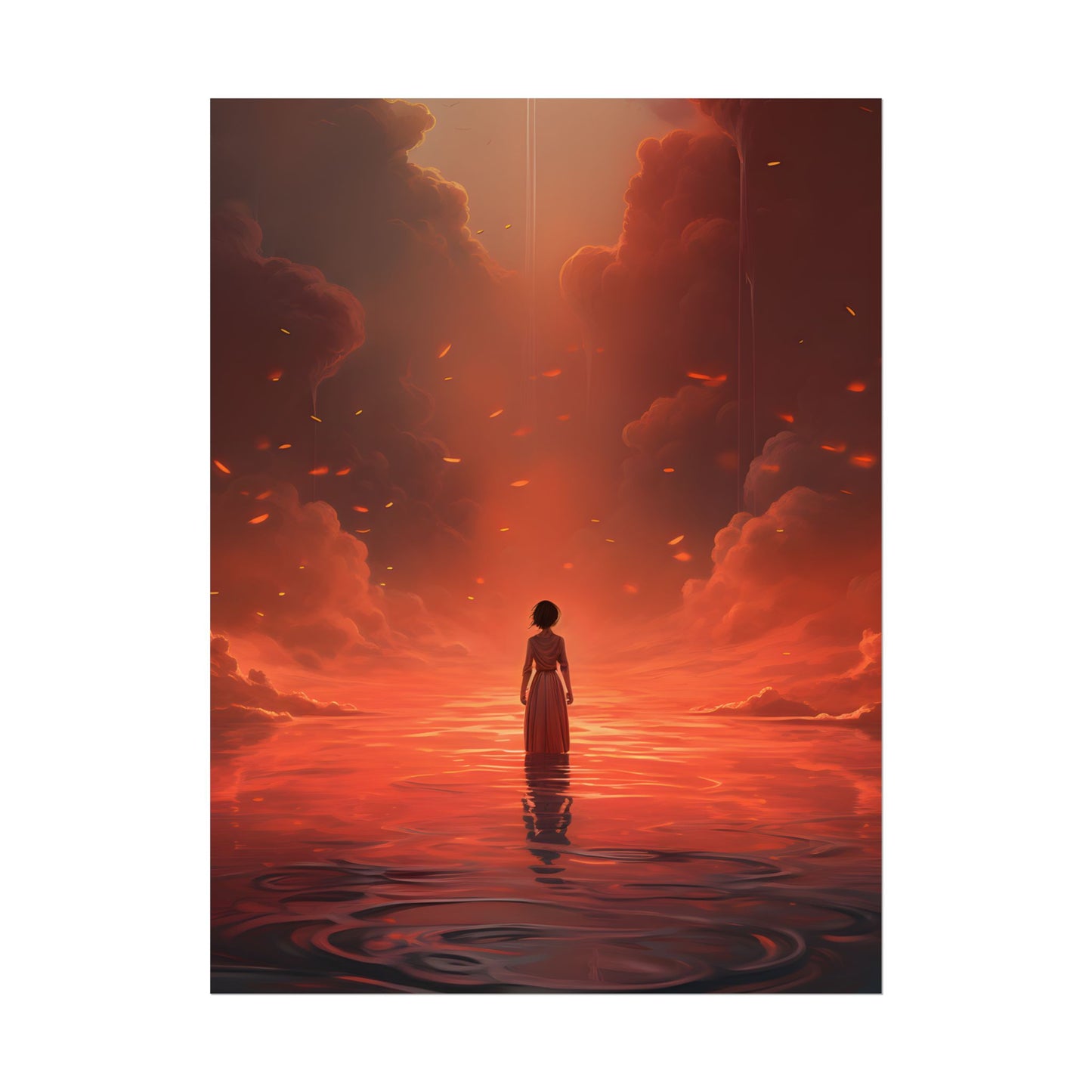 Vibrant Sunflower in Full Bloom: Outdoor Artwork - Poster