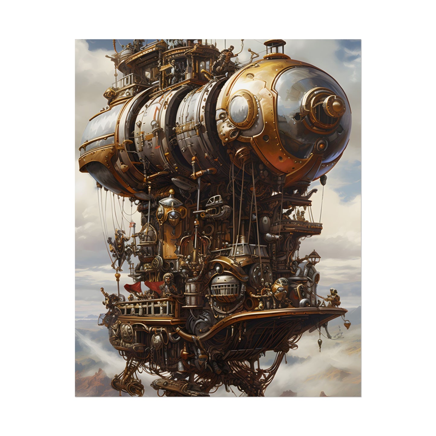 Steampunk Sky-Liner Thrill: A Fierce Airship Race - Poster
