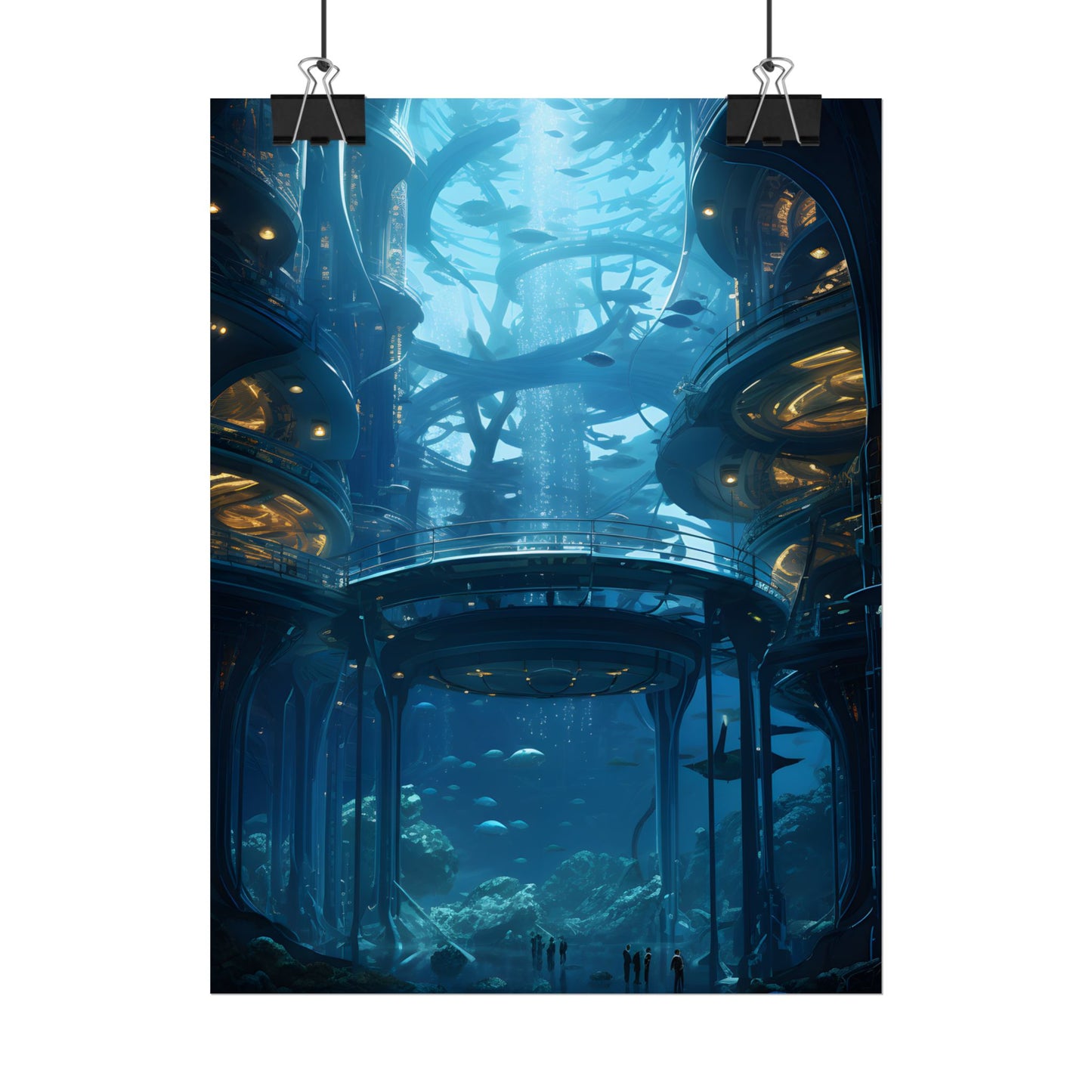 Advanced Underwater City: Visionary Metropol in the Future - Poster