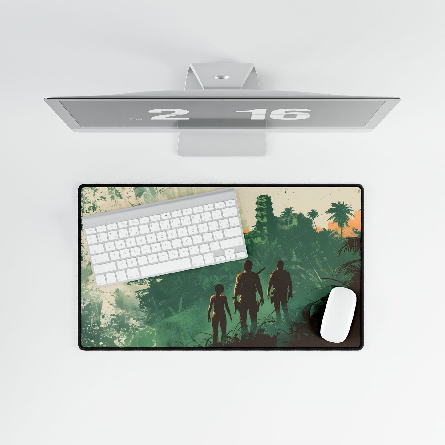 Simple Duo: Minimalist Character Illustration - Desk Mat