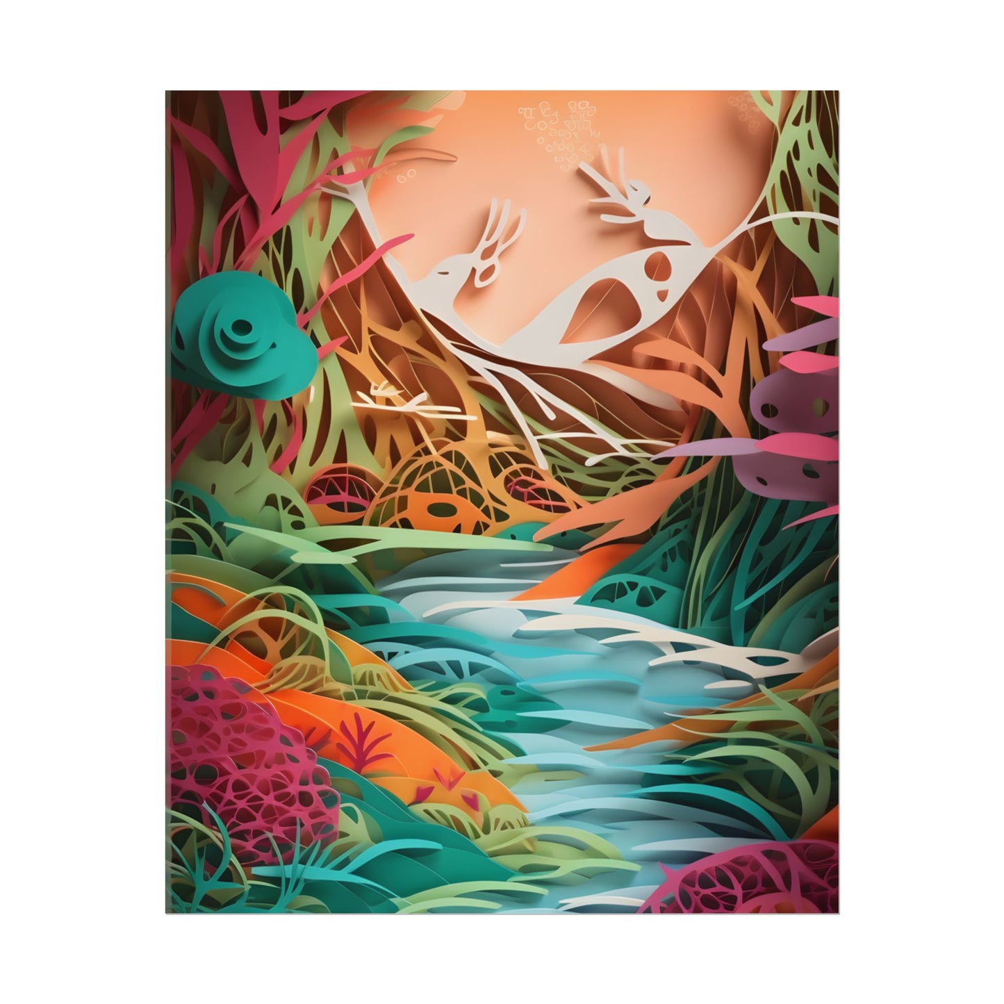American Realism: Rolling Hills and Winding Rivers - Poster