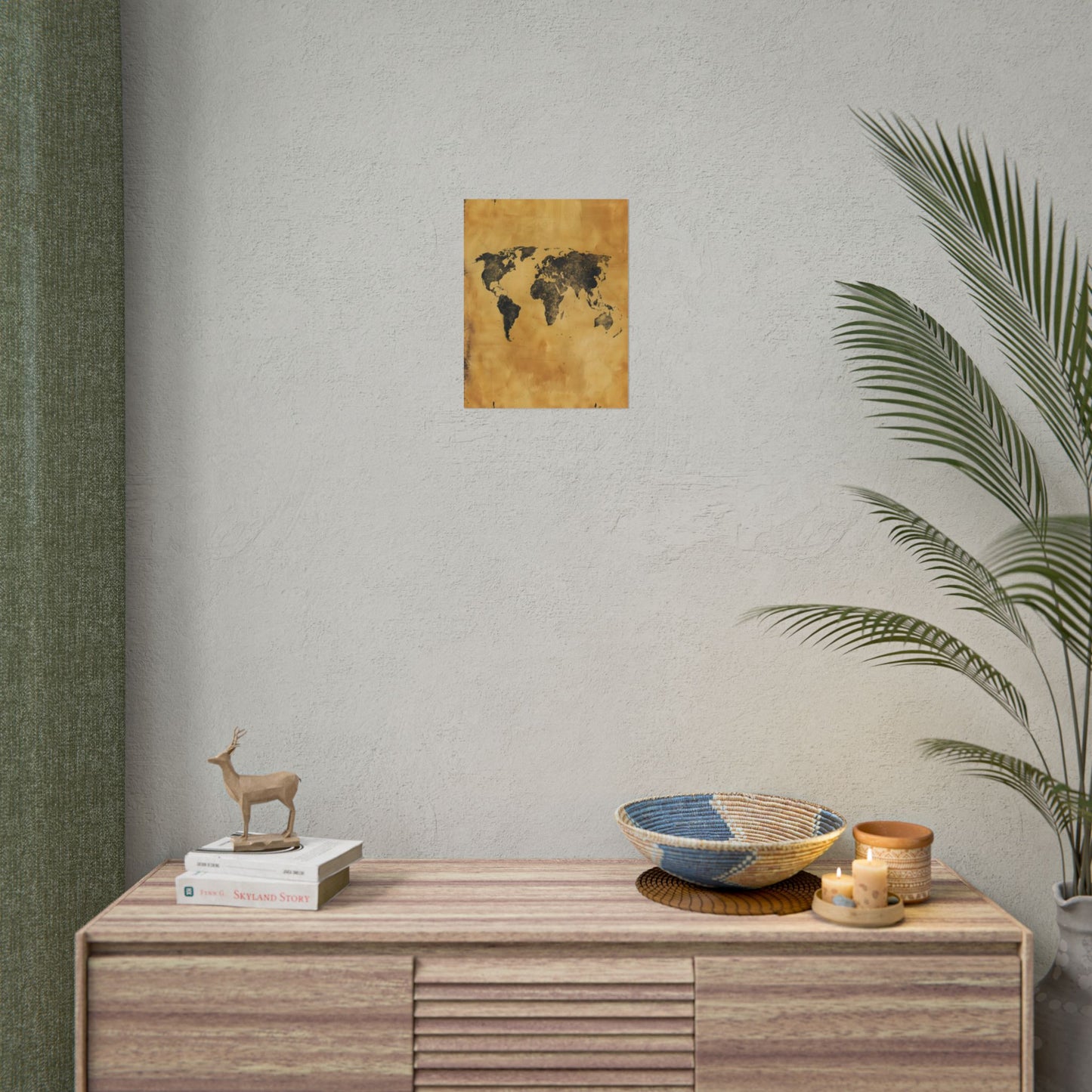 Vintage World Map: Decorative Art Piece - Poster