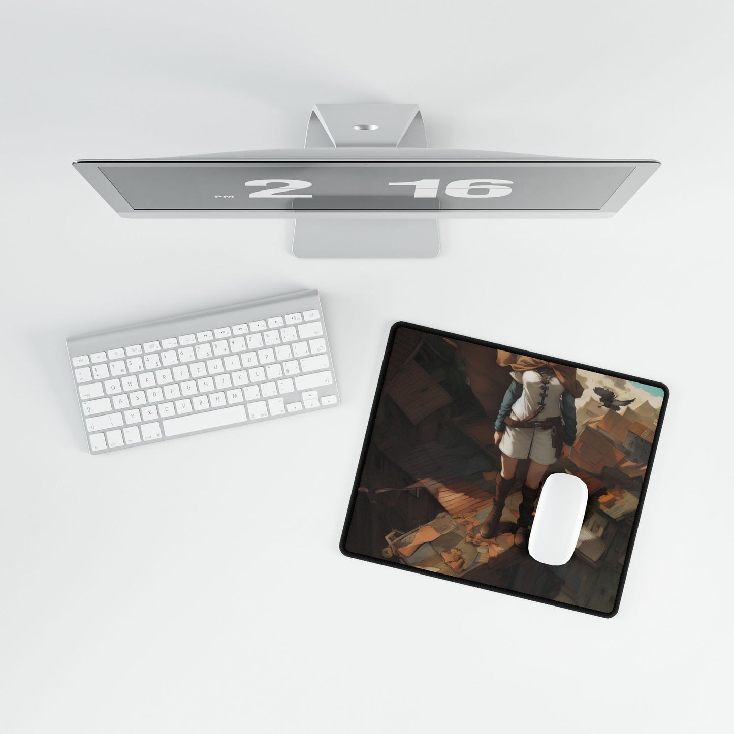 Dramatic Bird's Eye View: Anime in Flight - Desk Mat