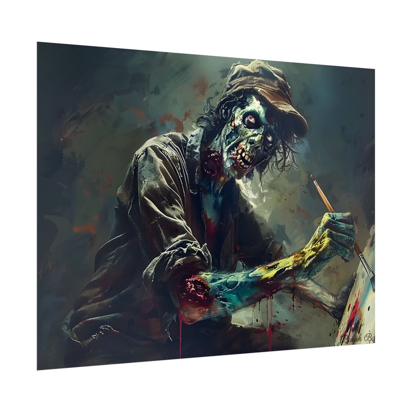 Zombie Horror Original Art: Original Artwork - Poster