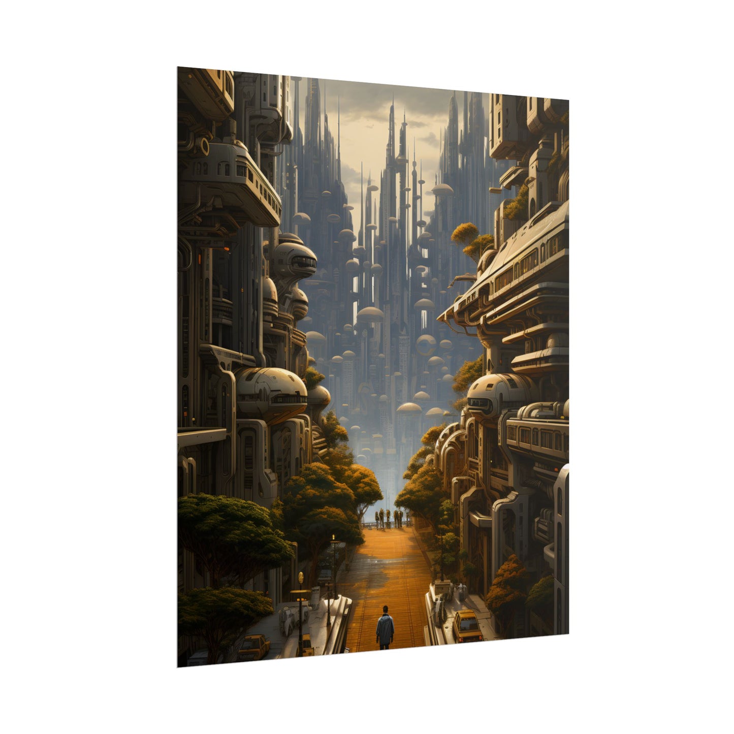 Serene Utopia: Tranquil Garden Oasis - Poster