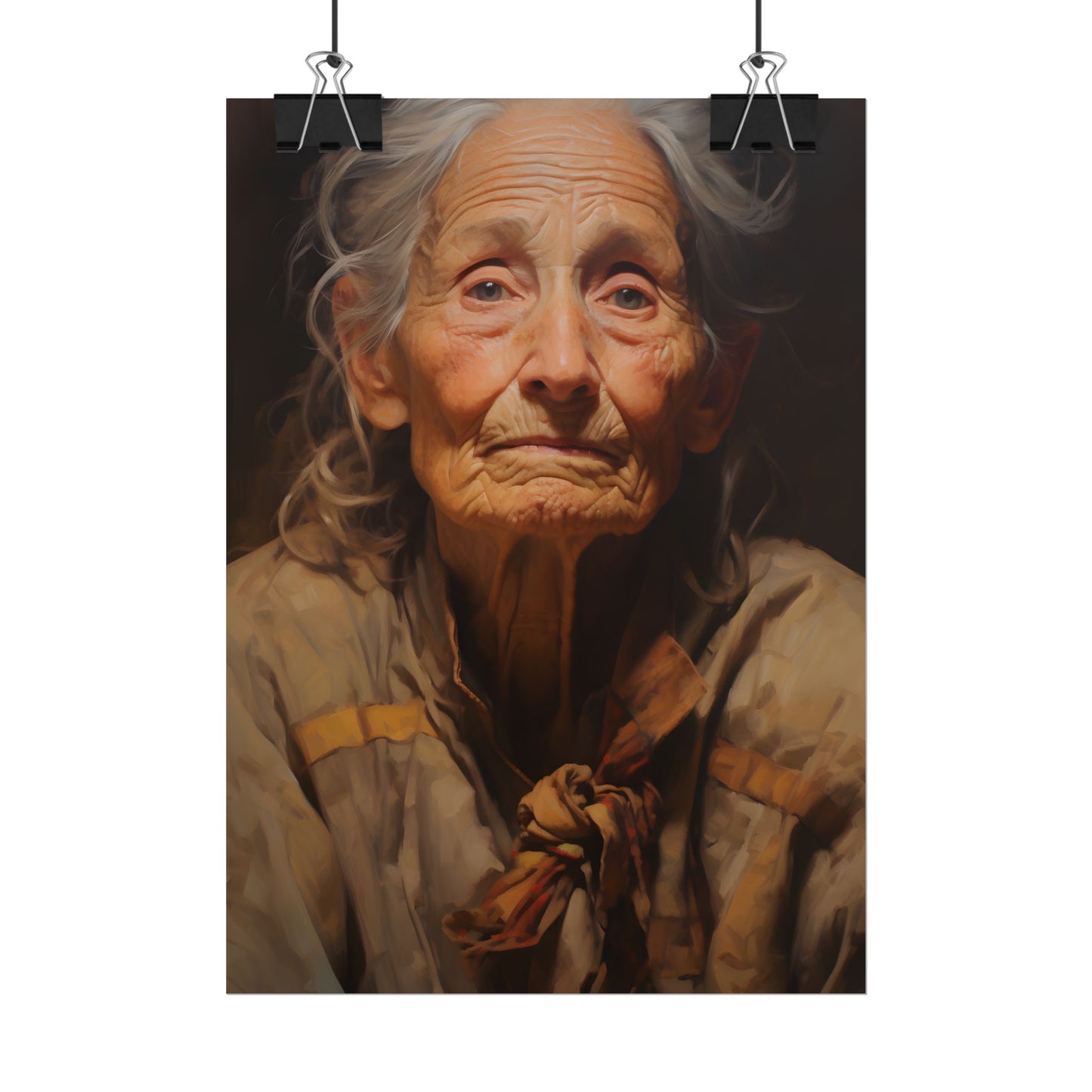 Wisdom of Age: Portrait of an Elderly Person - Poster