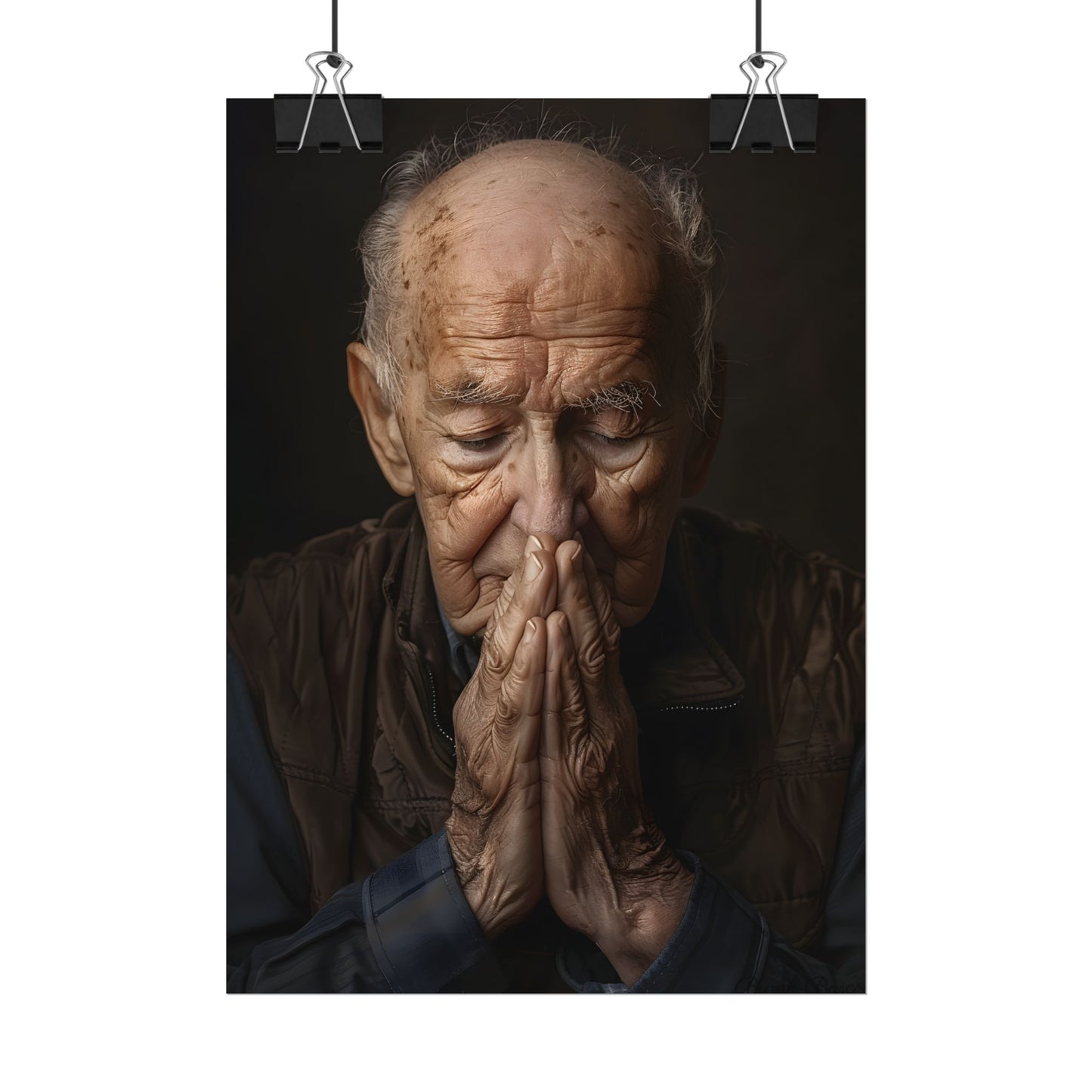 A Moment in Time: Gentle Aged Man in Formal Contemplation - Poster