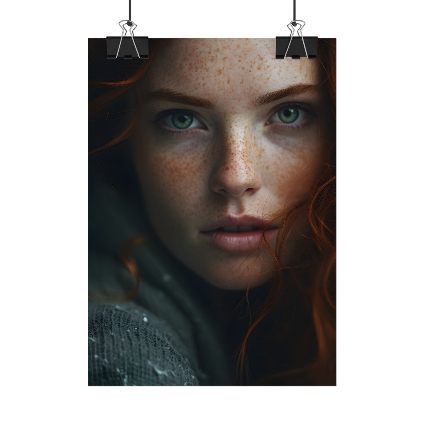 Red Beauty in Nature: Natural Portrait - Poster
