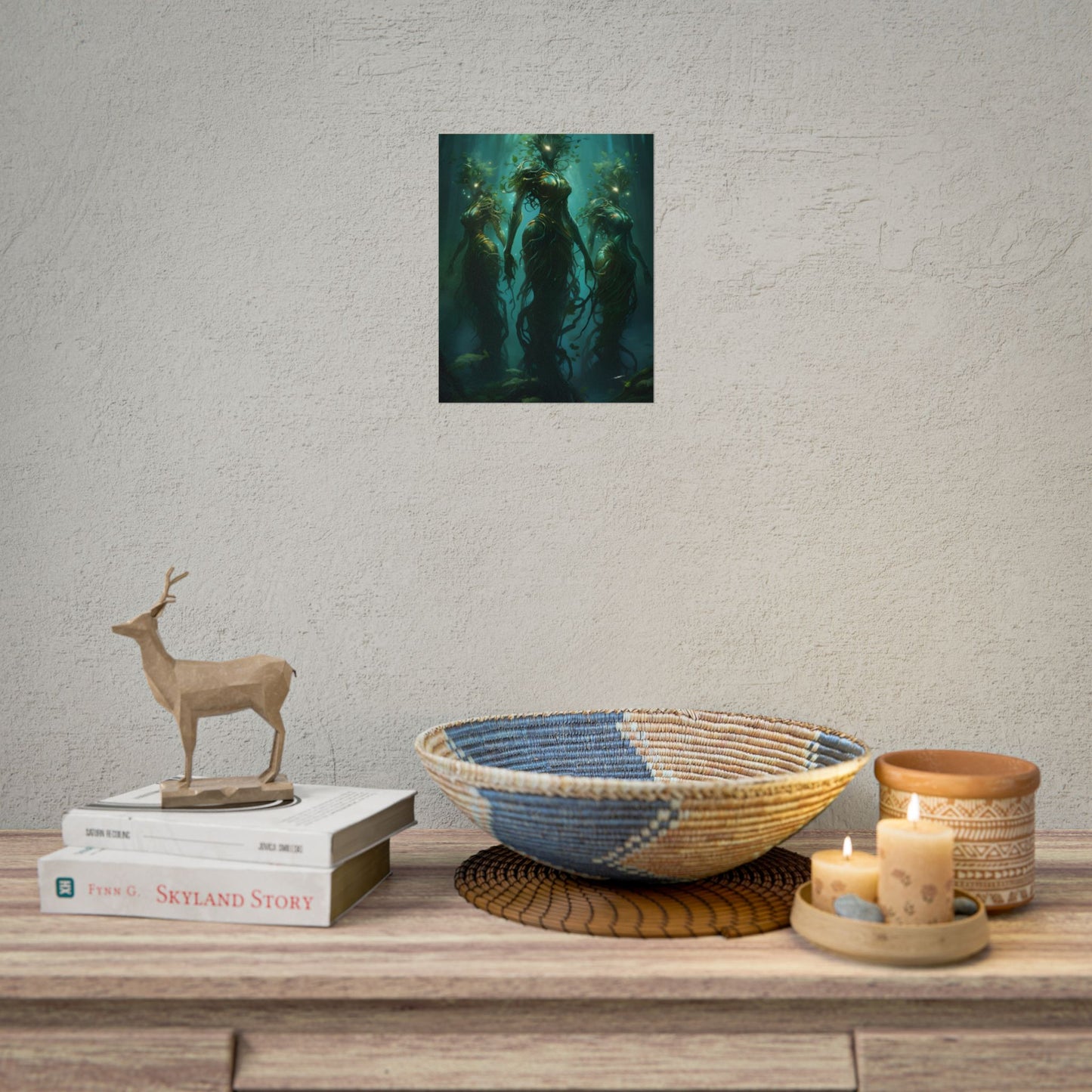 Mystical Forest Ancient Tree: Serene Nature Art - Poster