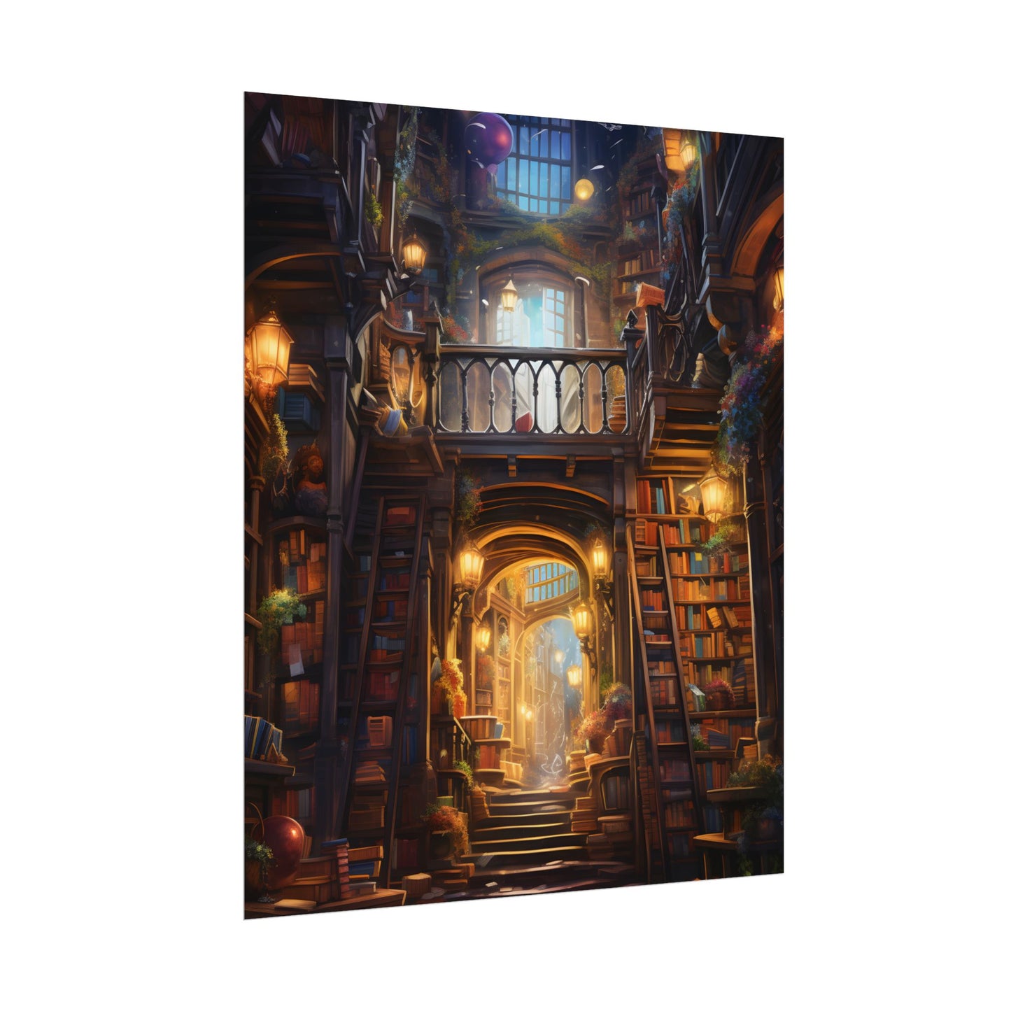 Cozy Magical Bookshop: Enchanting Artwork - Poster