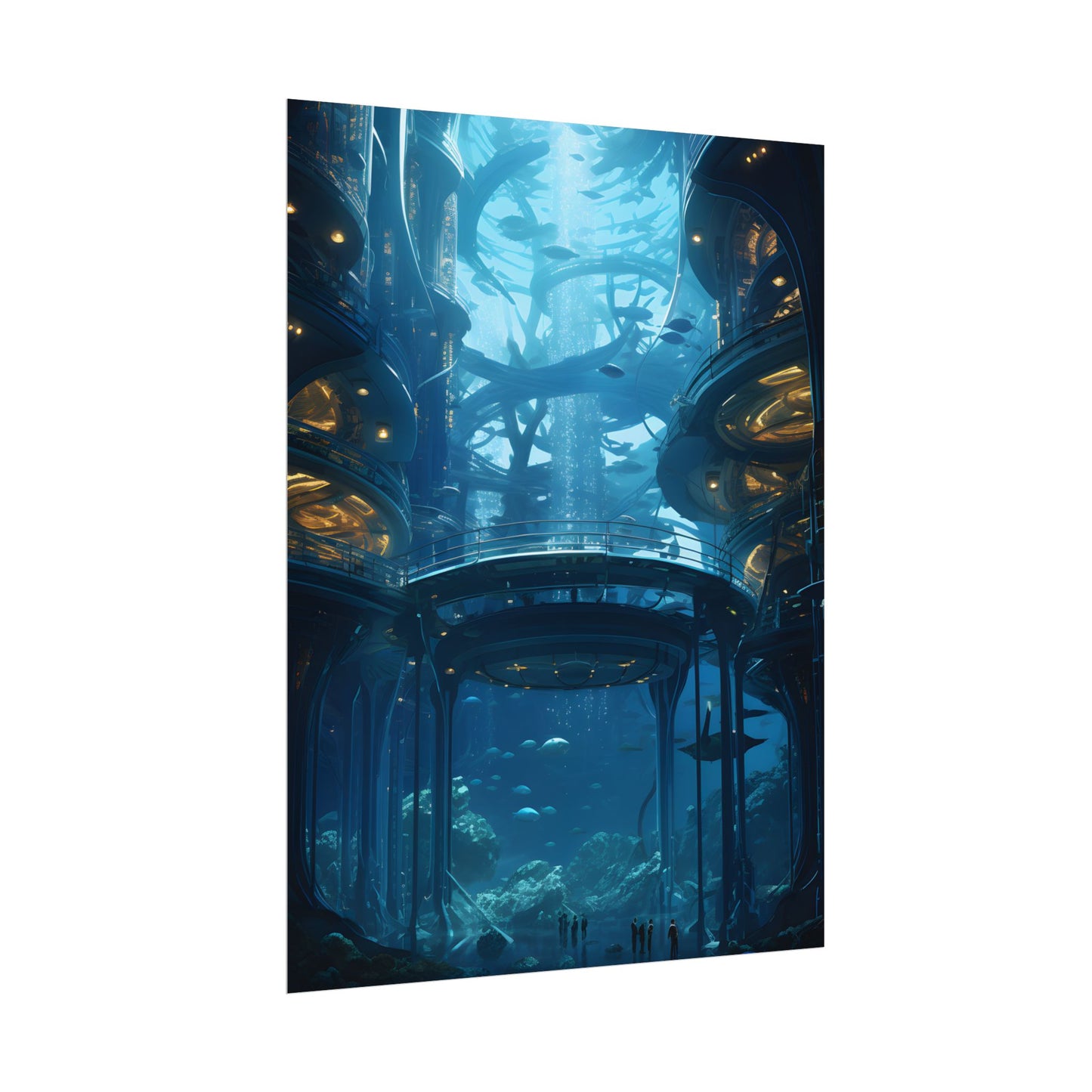 Advanced Underwater City: Visionary Metropol in the Future - Poster